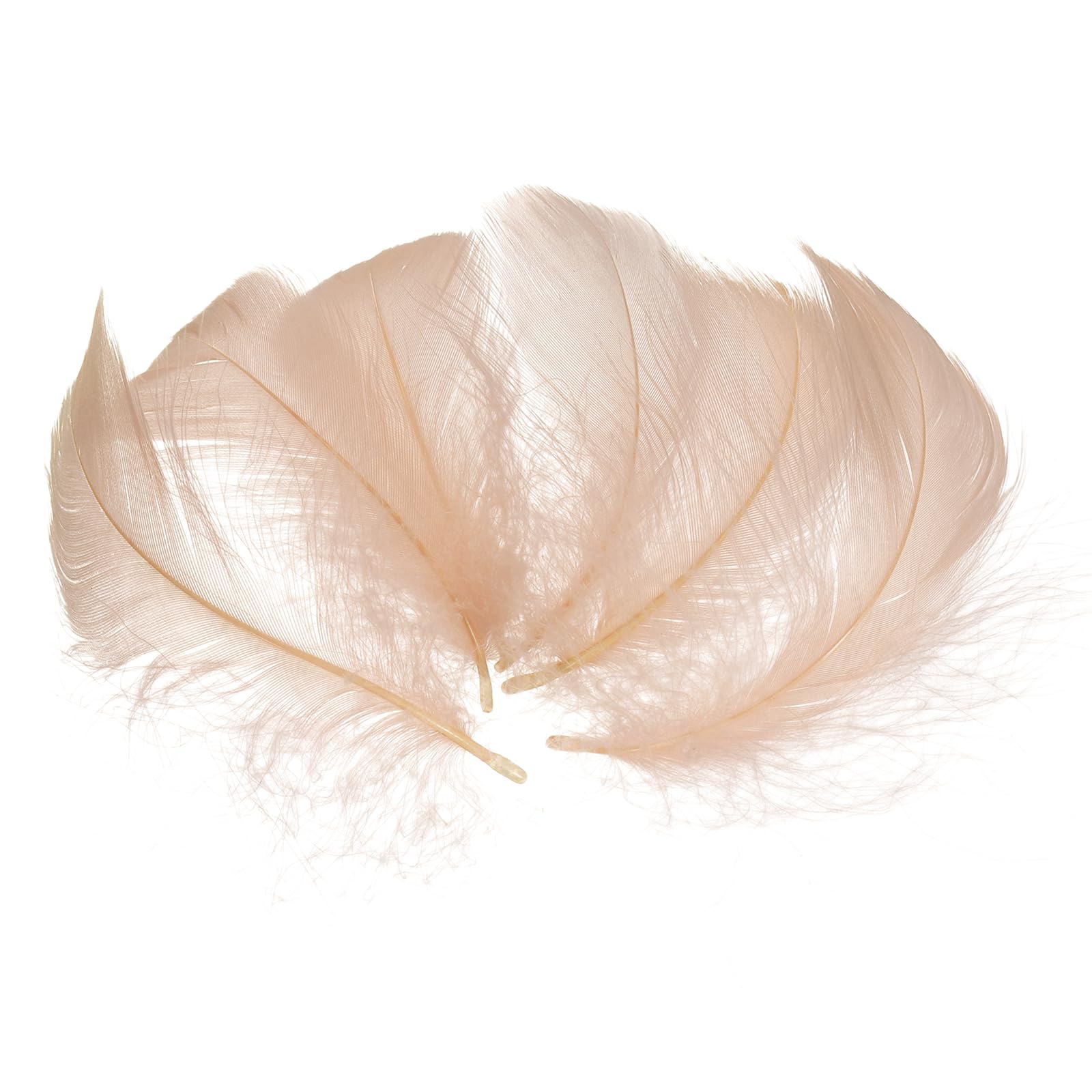 sourcing map 200 Pcs Light Coffee Craft Feathers, 3-5 Inch Colored Feathers for Crafting, Fluffy Feather Bulk for DIY Crafts, Dream Catcher Supplies, Wedding Party Decoration