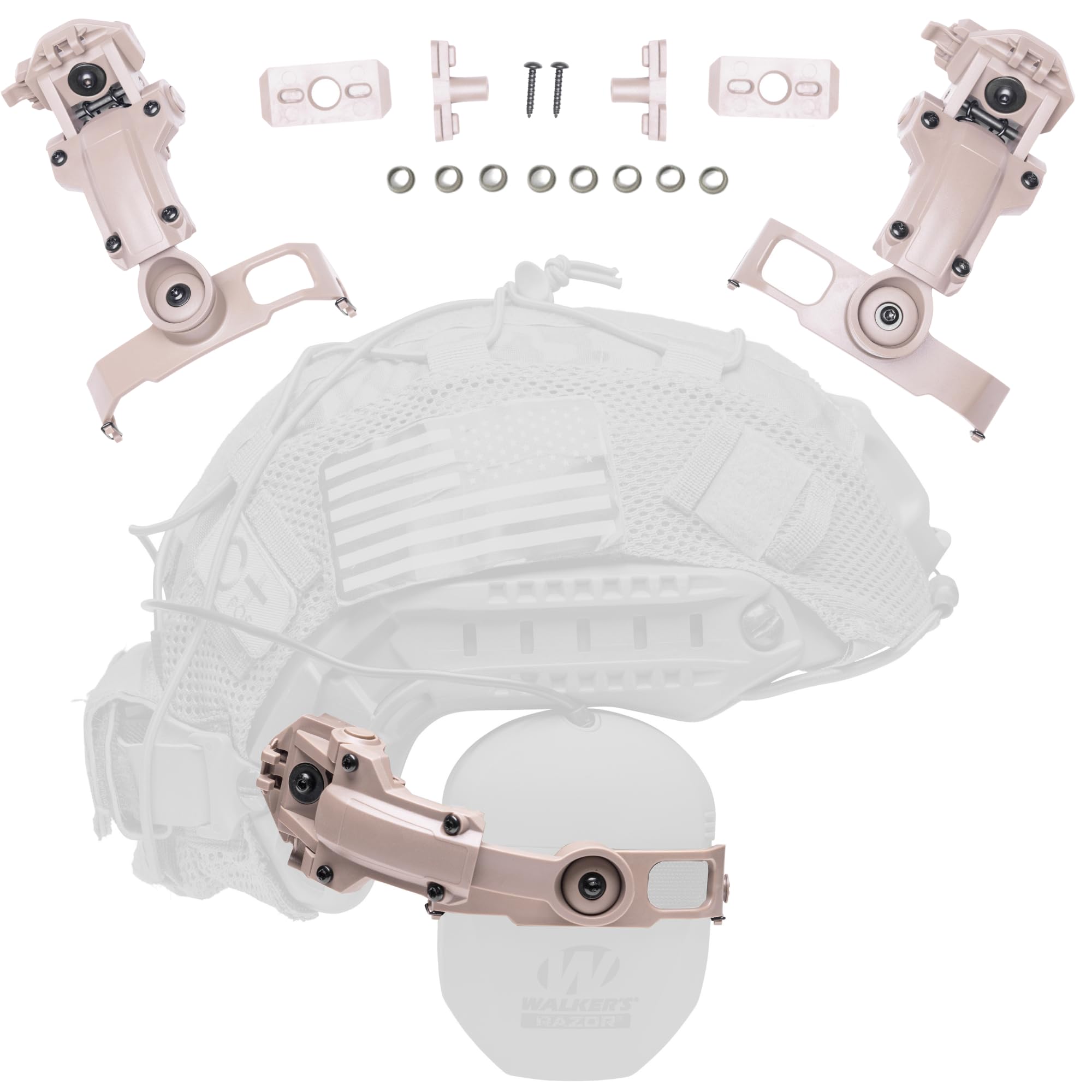 Tigrett ARC Rail Adapter - Compatible with Ops-Core, FAST, ACH, MICH, AMP Arms, Howard Leight Earmuffs