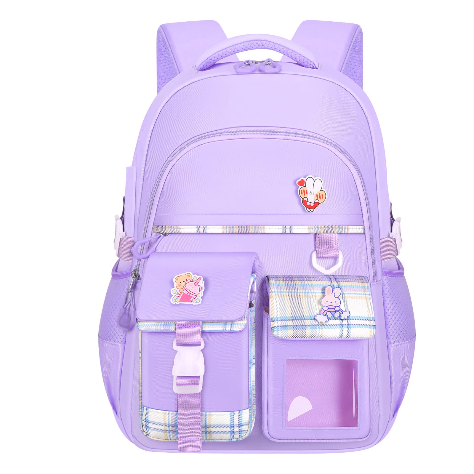 Moonmo Kids Backpack Kawaii Girls Backpacks Elementary Bookbags with Compartments Middle School Bags Women Casual Daypacks