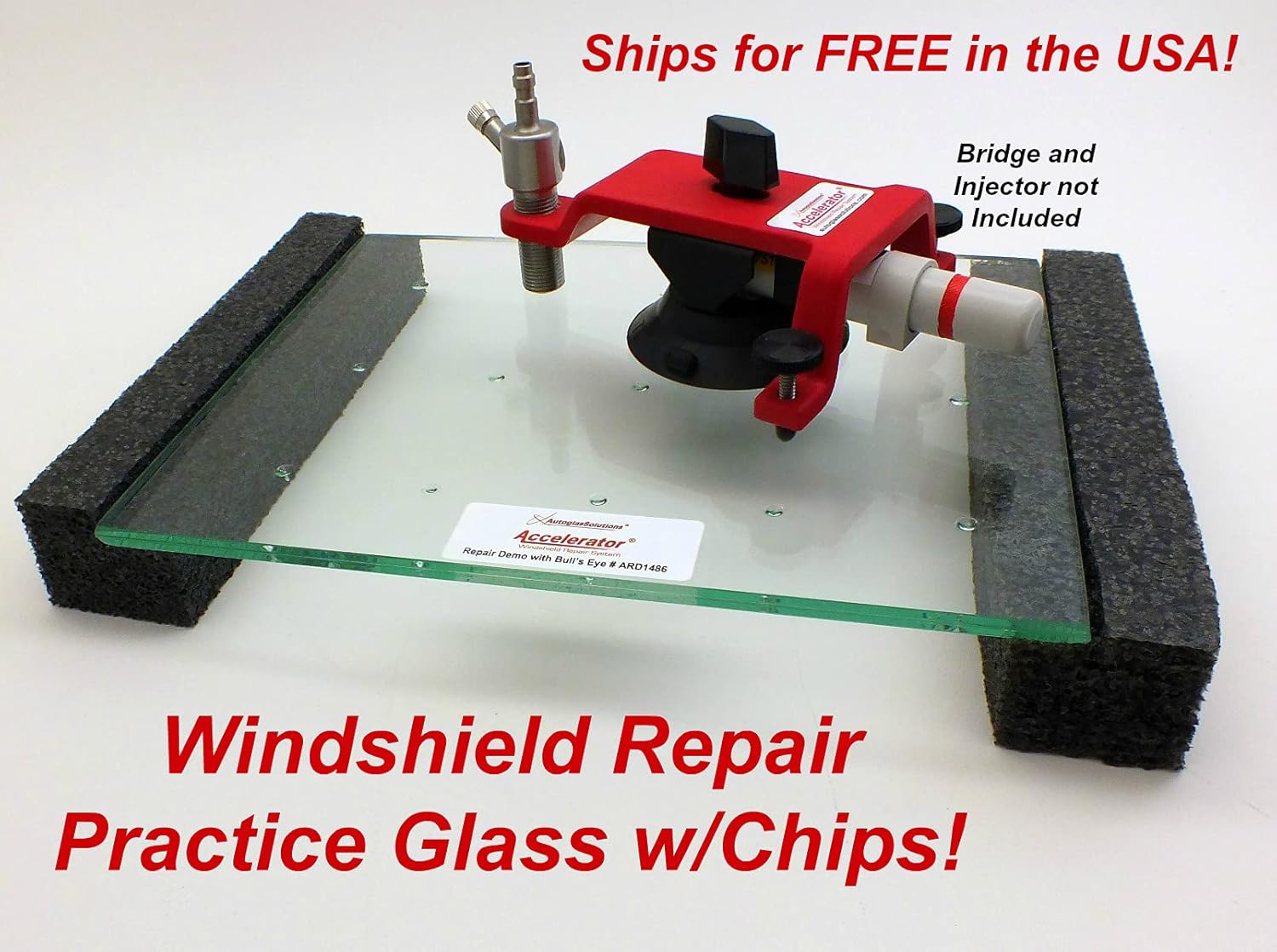 RepairDemo Practice Glass w/Chips for Windshield Repair Kit