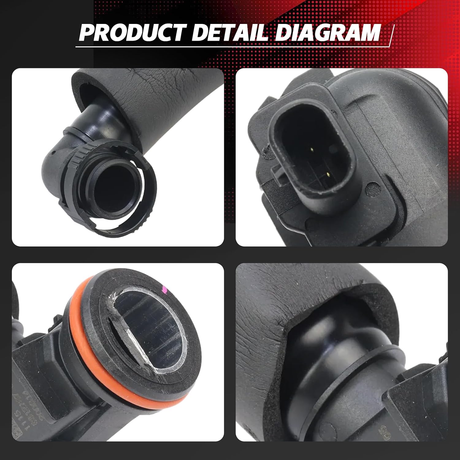 Crankcase Vent Hose Compatible with BMW 2013-2024 1 2 3 4 5 6 7 X4 X5 X6 Replacnt # 11157623745 11158612787