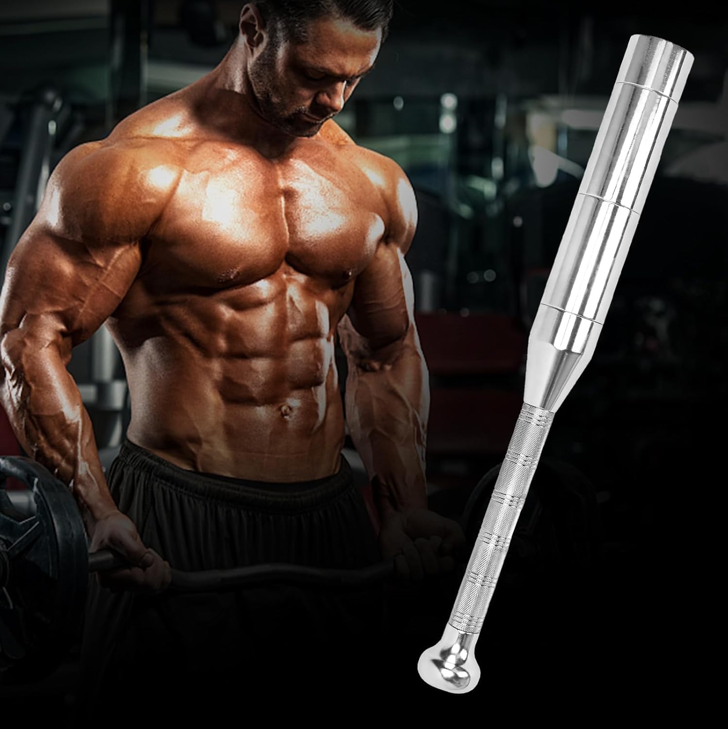 Einstellbare Stahlklub Glocke für Krafttraining - Heavy-Duty Wolfram Stahl Macebell mit rutschfestem Griff, 6,5 bis 17,5 LBS Gewichtsbereich, ideal für Grip Strengthening, Core Workouts & Rehabili