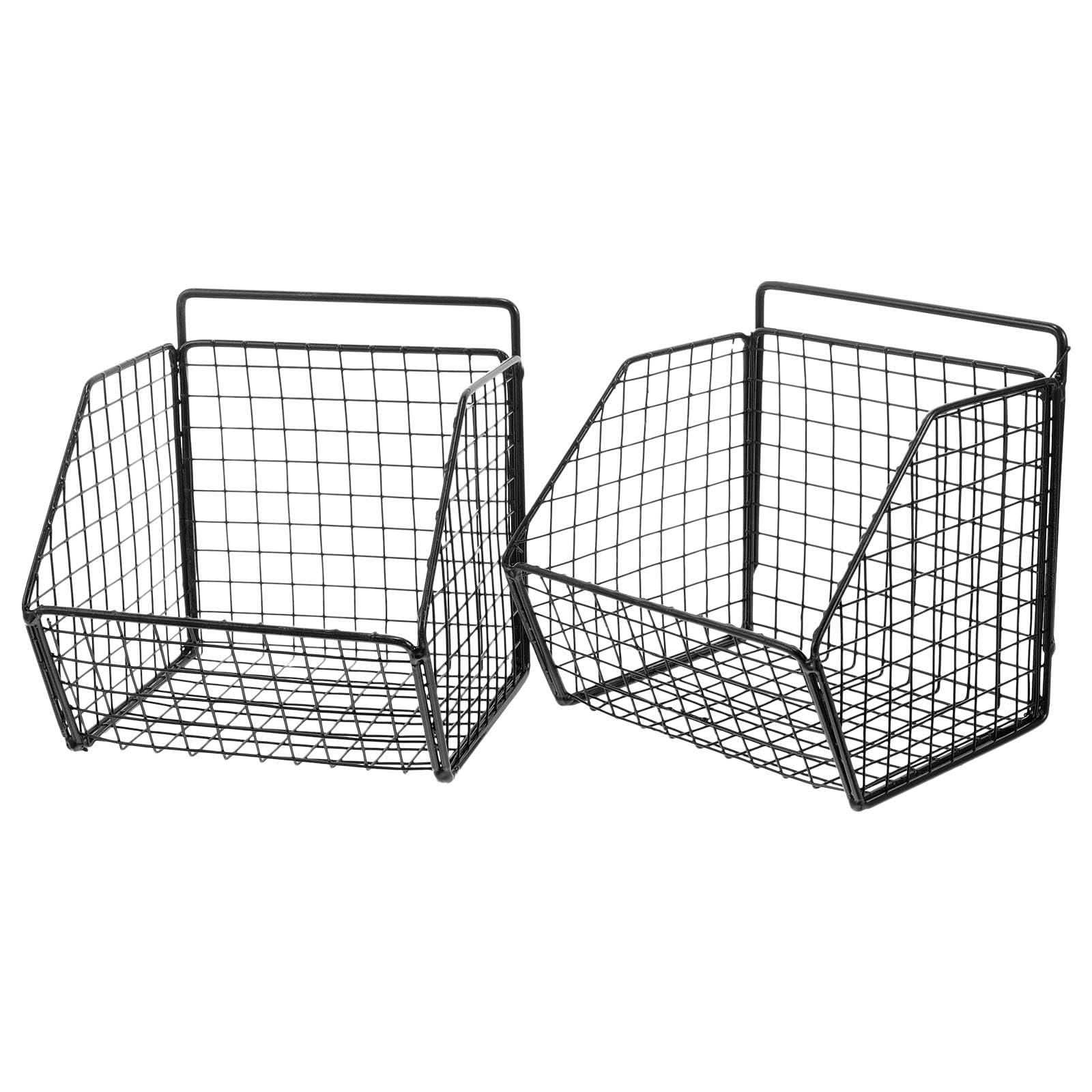 Cesta de pared en acero al carbono negro para solucionar la falta de espacio en encimeras
