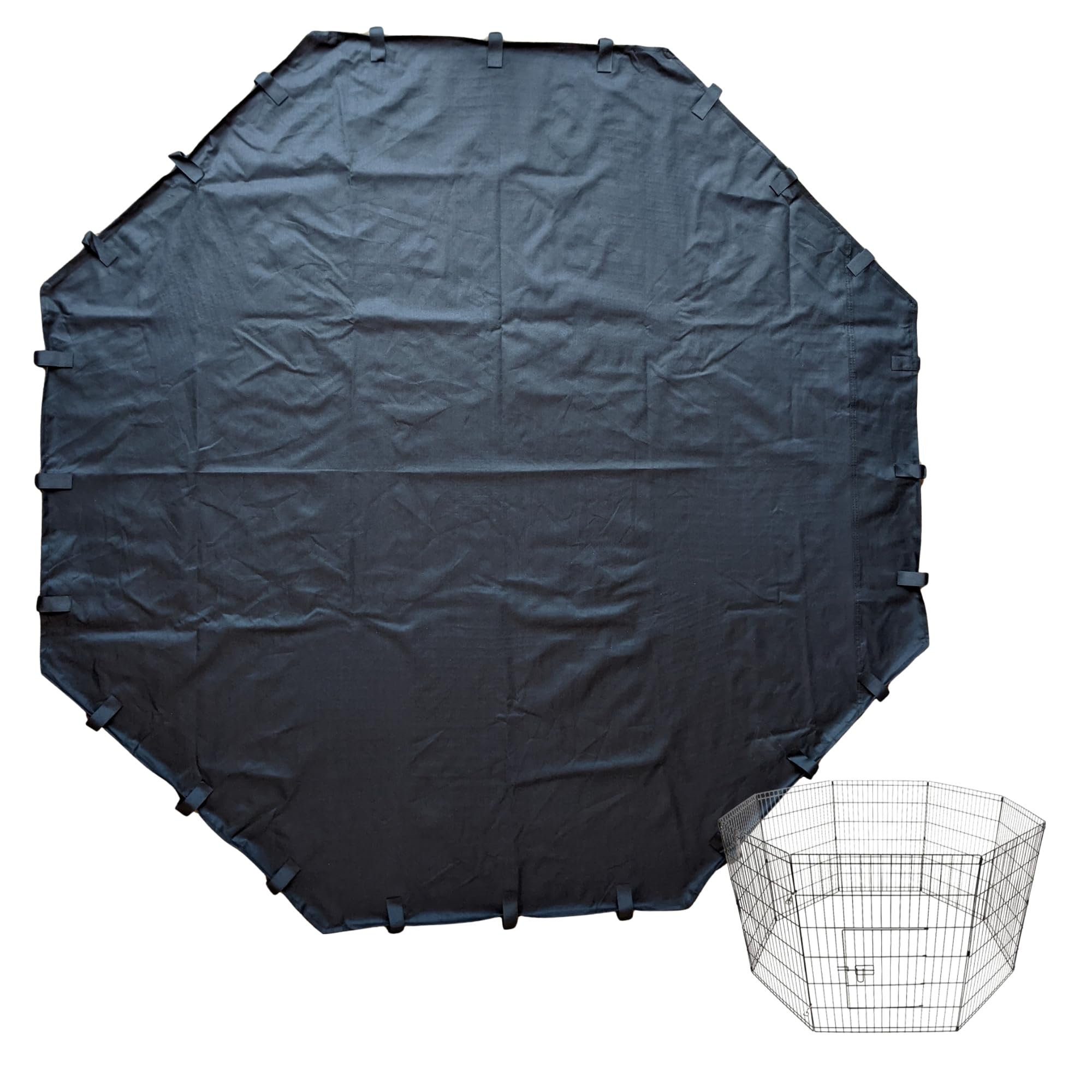 Speedwellstar - Stuoia, Tappeto, Pavimento per 8 lato grande Pet Pen Run base antiscivolo tappetino resistente impermeabile nero universale. Gabbia non inclusa