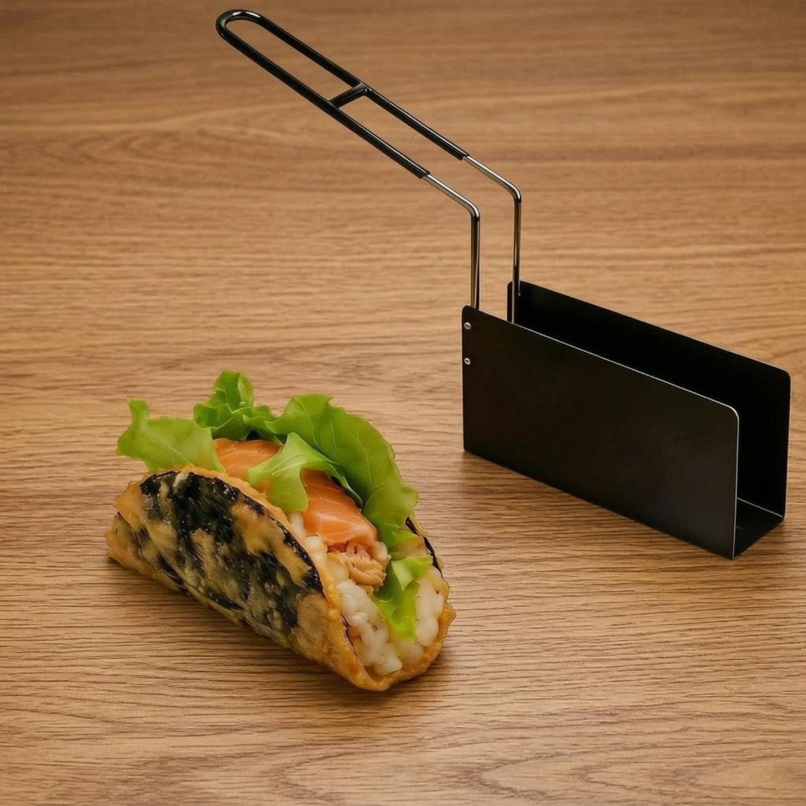Sharplace Molde para Sushi Rectangular Antiadherente de Acero Inoxidable con Mango Desmontable y Aspecto Moderno Resistente y Práctico Adecuado para Preparar, 3 CM, Teflón Antiadherente