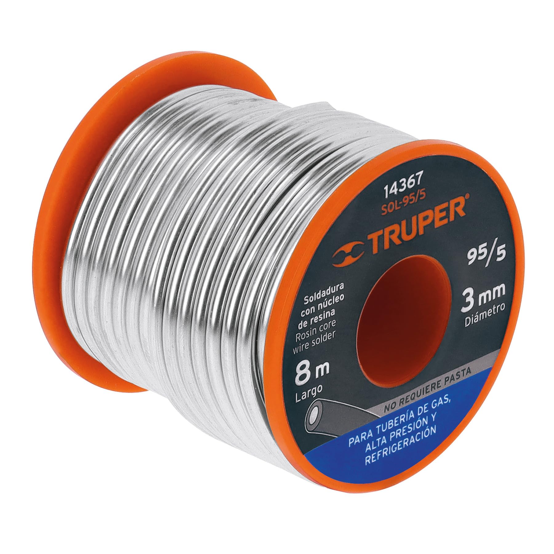 TRUPER SOL-95/5 95/5 - Cable de soldadura con núcleo de rosina