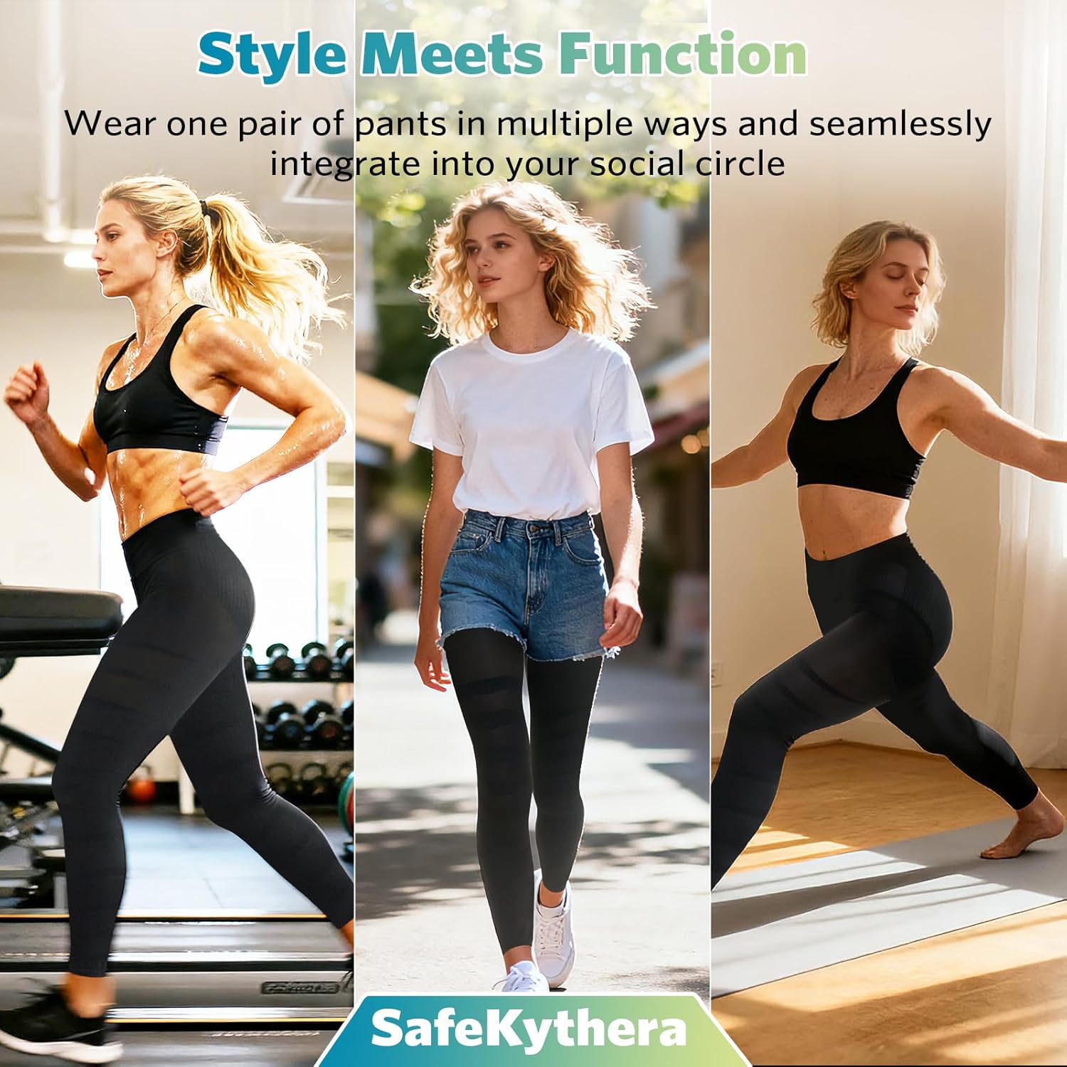 Medical Compression Pantyhose for Women, 15-23mmHg Graduated Support Tights, Footless Waist High Compression Stockings for Varicose Veins, Edema(Medium) - Image 7