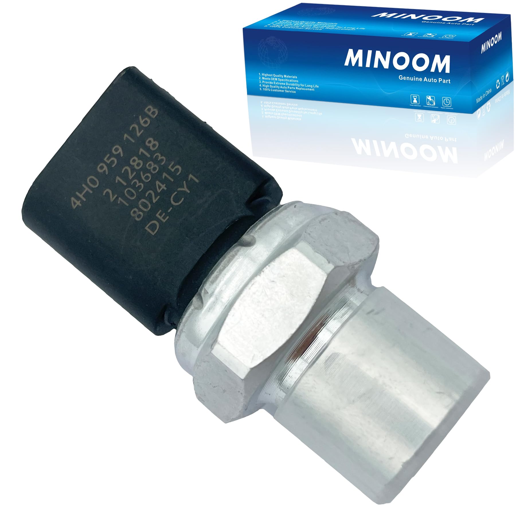 MINOOM A/C Pressure Switch Sensor Thrust Sensor Air Conditioning Pressure Switch Replacement for A-UDI A4 A5 A6 Q5 V-W Golf Touareg Part No.