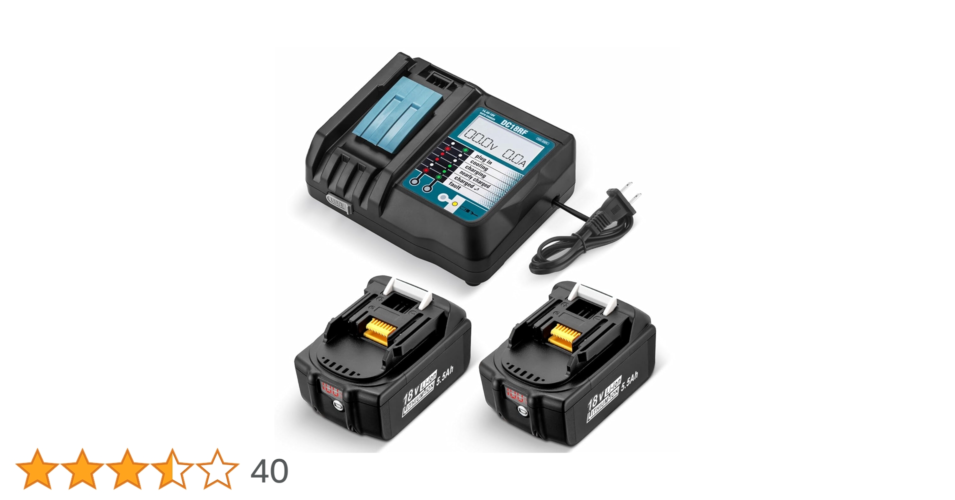 Amazon.co.jp: マキタ 18V 6.0Ah 互換バッテリー BL1860B + DC18RF