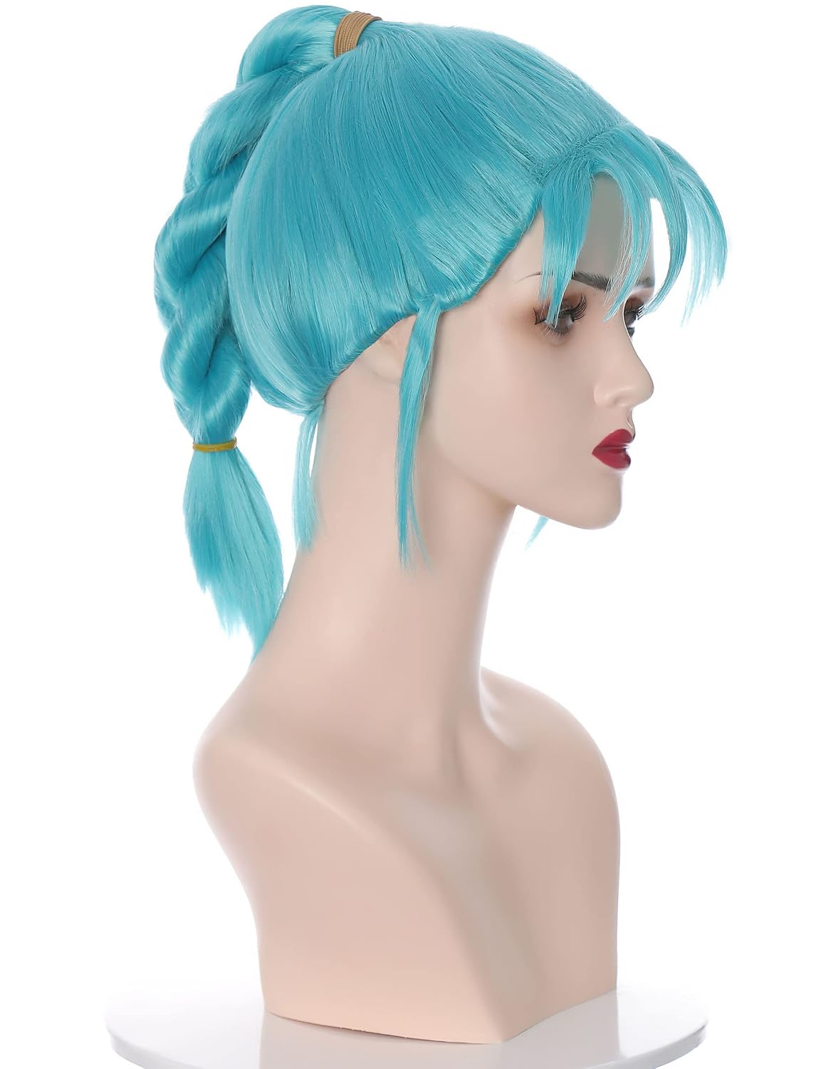 miccostumes Women's Anime Cosplay Wig Braid Ponytail Synthetic Wigs(Aqua)