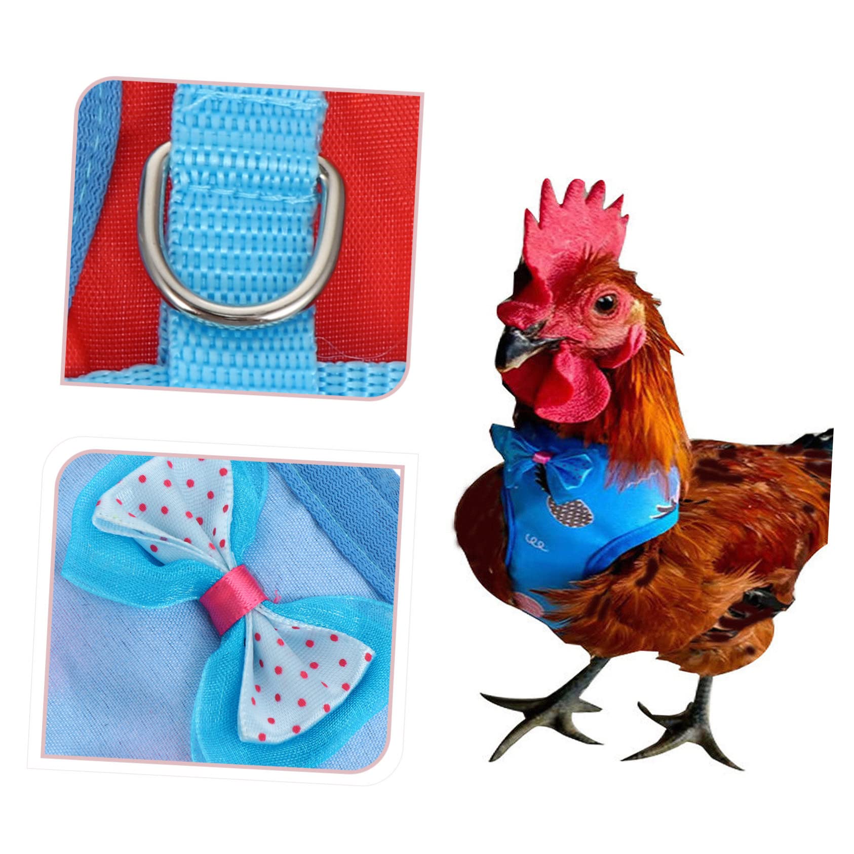 HANABASS 1Set Hen Leash with Adorable Rooster Costume Decoration Hen Chest Strap for Outdoor Activities Rooster Vest for Chickens