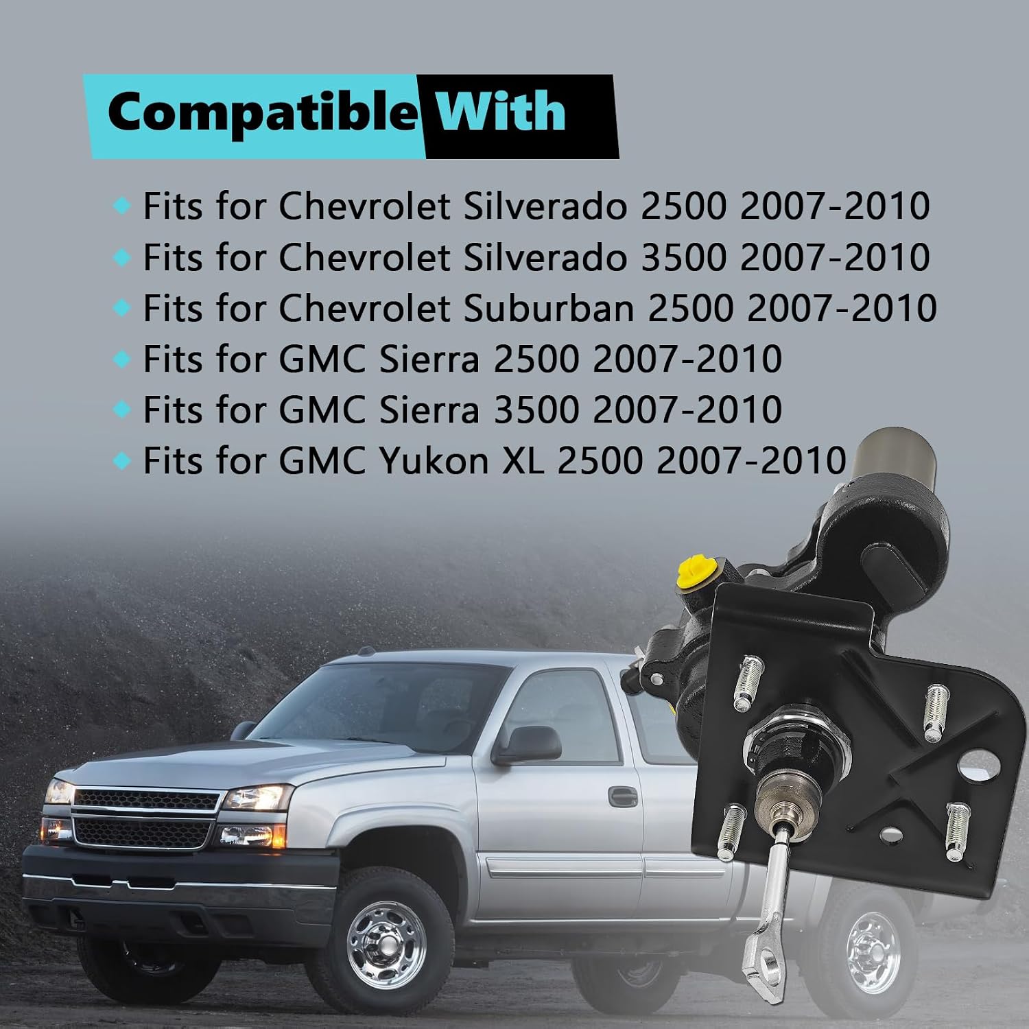178-1037 52-7393 Power Brake Booster Assembly Fits for Chevy Silverado 2500HD 3500HD Suburban 2500 2007-2011 Fits for GMC Sierra 2500HD 3500HD Yukon XL 2500 2007-2011 19371362 1781037
