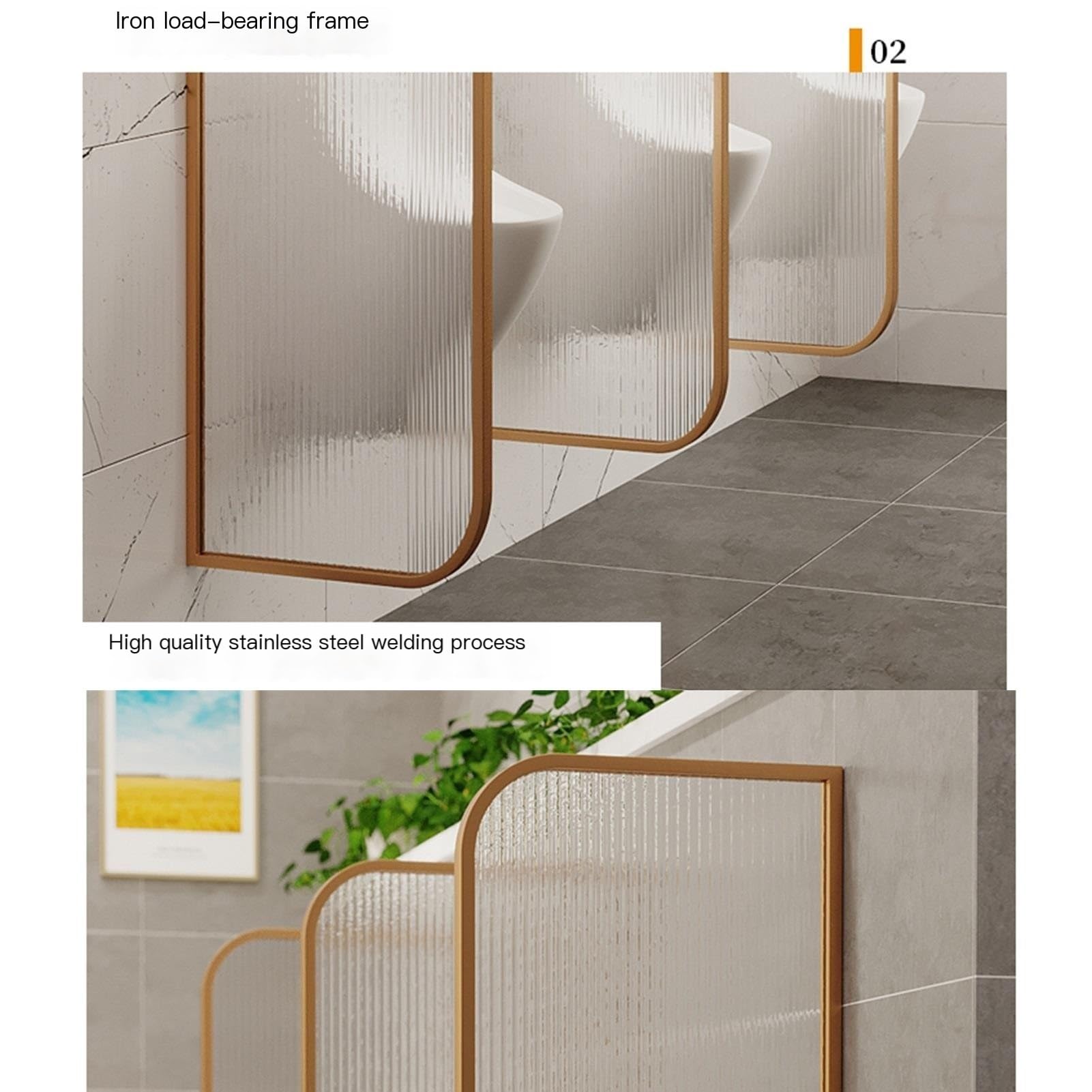 Generico Schermo di Protezione per orinatoio a Parete, Facile da Pulire e installare, per bagni pubblici in asili, scuole, Centri Commerciali e Altro (Nero, 40x120 cm)