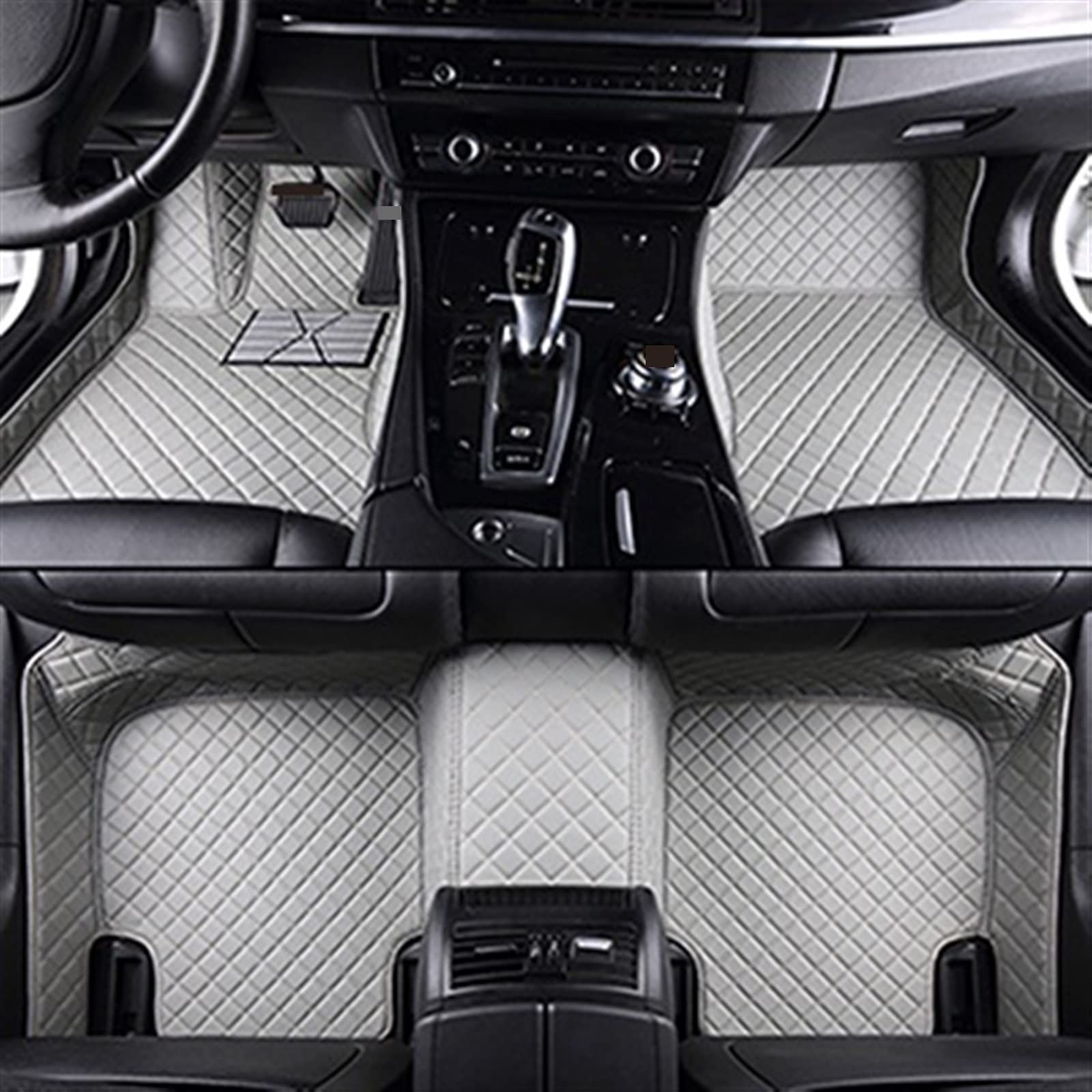 Tapis de sol de voiture personnalisés haut de gamme gris pour BMW F10 G30 E60 F07