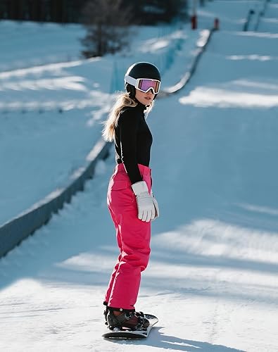 Miniatura 7 de Wantdo Pantalones de esquí impermeables con aislamiento de montaña para mujer, pantalones cargo para invierno y exteriores