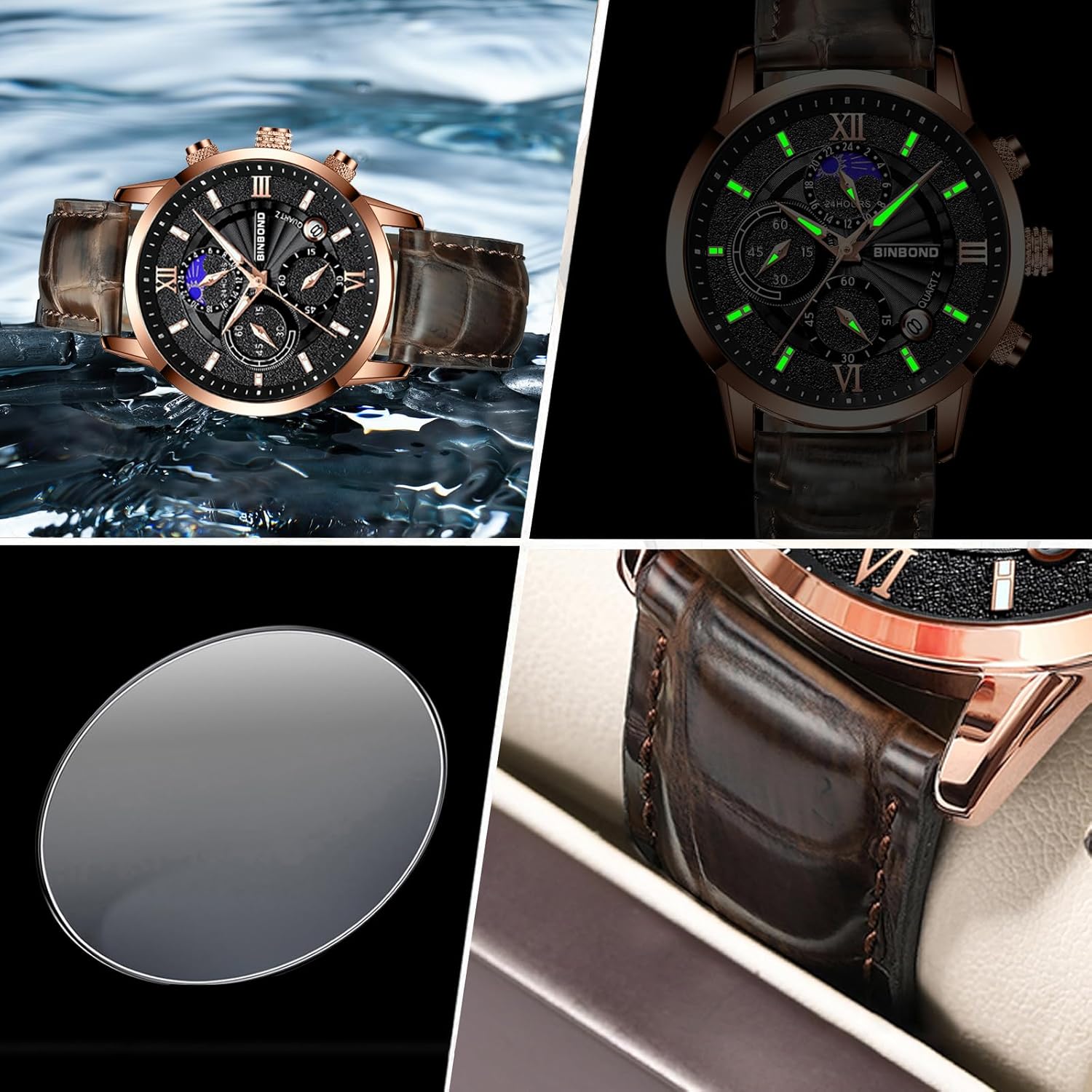 Relógio Masculino Pulseira de Couro Dial com Mão de Lua e Design Elegante Luxo Negócios para Homens com Luminoso Relógio para Homens em promoção! Veja a oferta e mais achadinhos de Relógios de pulso 6 Hoje é o melhor dia para comprar Relógio Masculino Pulseira de Couro Dial com Mão de Lua e Design Elegante Luxo Negócios para Homens com Luminoso Relógio para Homens com aquele preço maroto! Promoção! Aproveite a oferta! 6