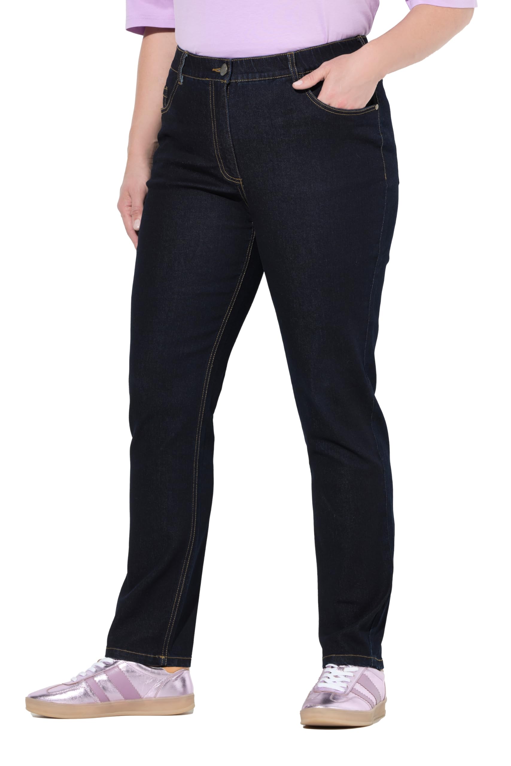 Ulla Popken Damen große Größen Übergrößen Plus Size Jeans Mia, Stretchdenim, Komfortbund 842115