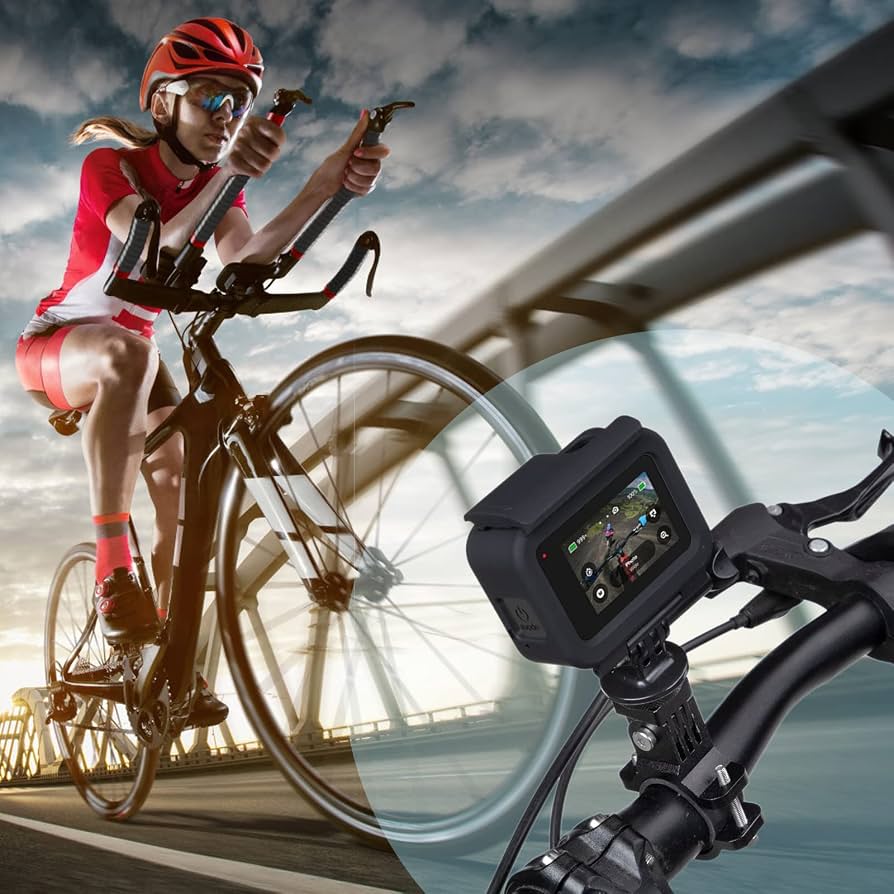 Support Guidon Caméra Action Nswayy - Rotation 360° Alliage Aluminium Pour Vélo, Moto, VTT