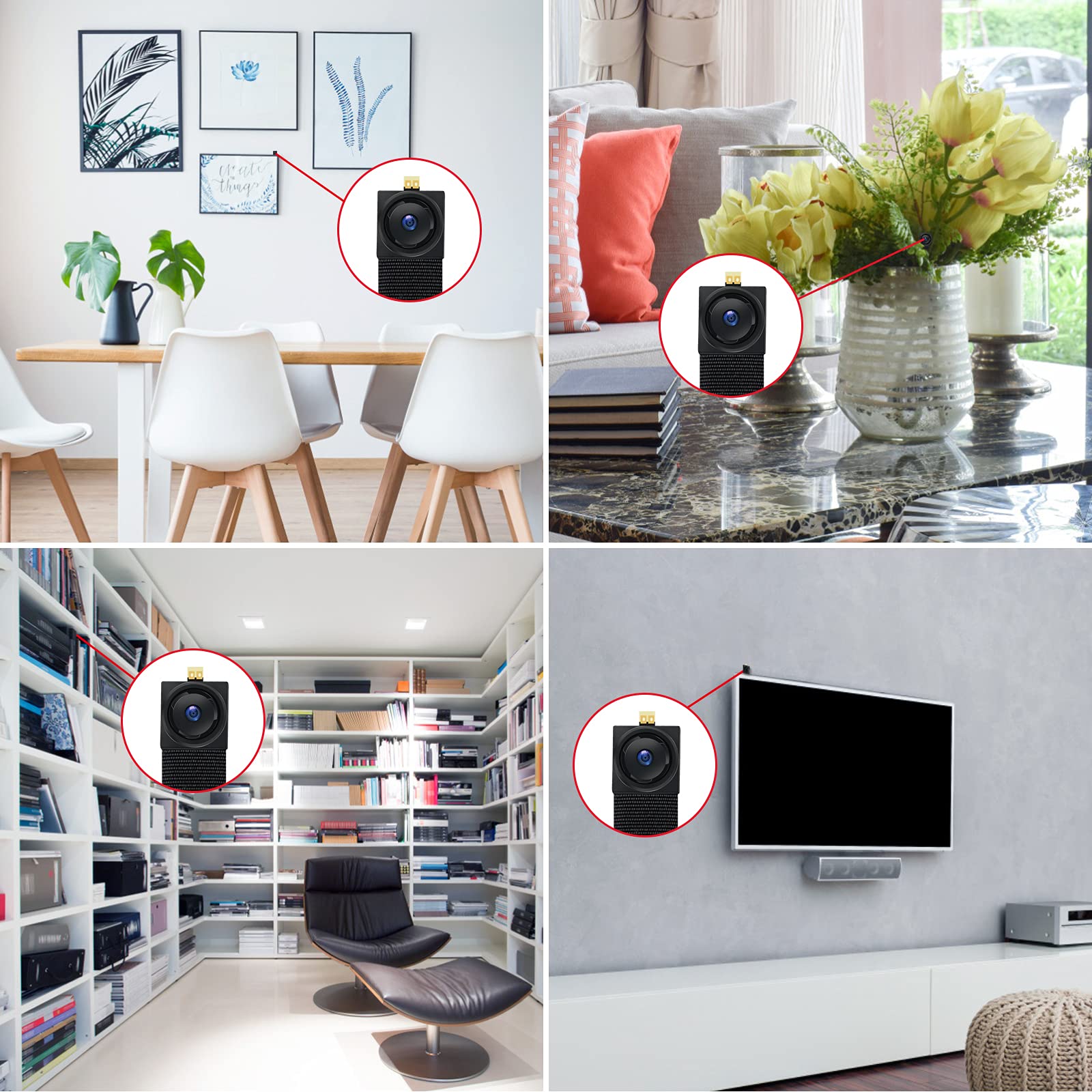 LXMIMI Mini Telecamera Wifi, HD 1080P Telecamera Spia supporto 2.4 e 5G WiFi con Rilevamento del Movimento per la Sicurezza Domestica Telecamera di Sorveglianza APP Vista Remota