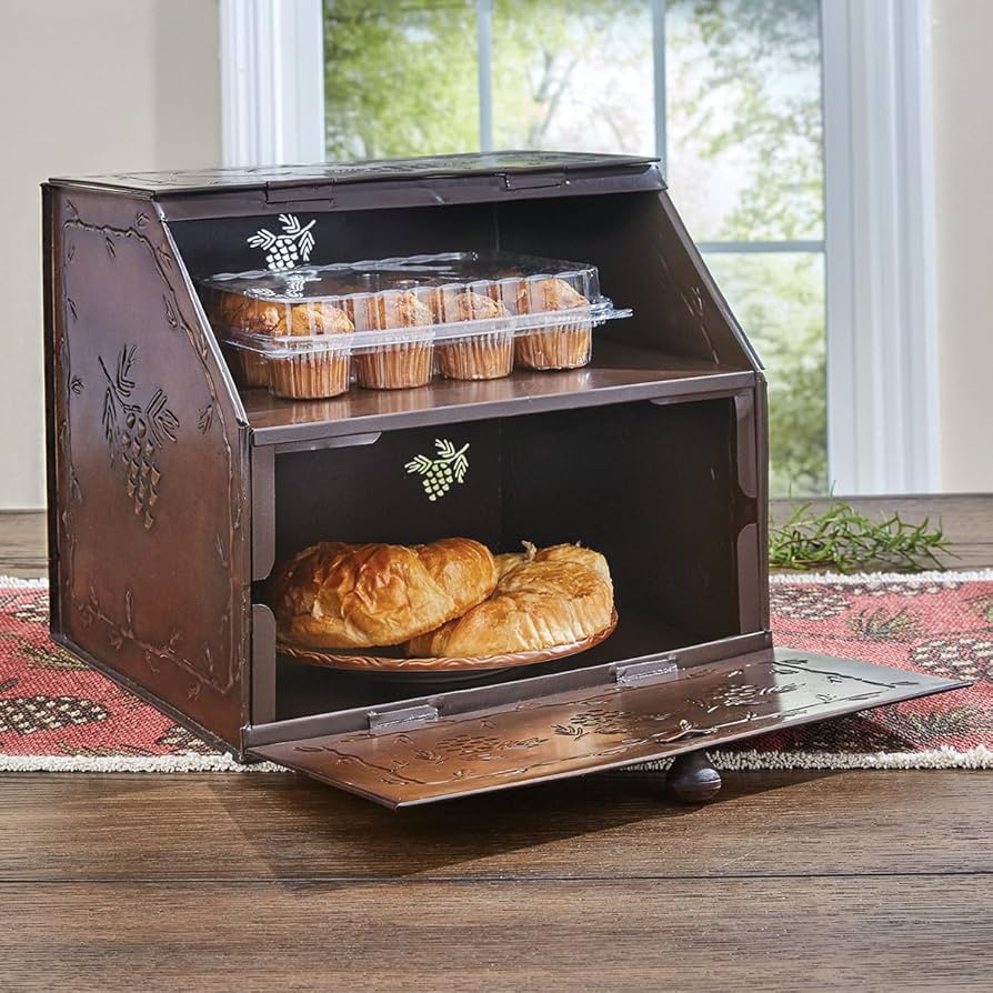 BREAD BIN 2個 BREAD BIN 2個 Bread Storage 2-Tier Bread Box, Large Capacity