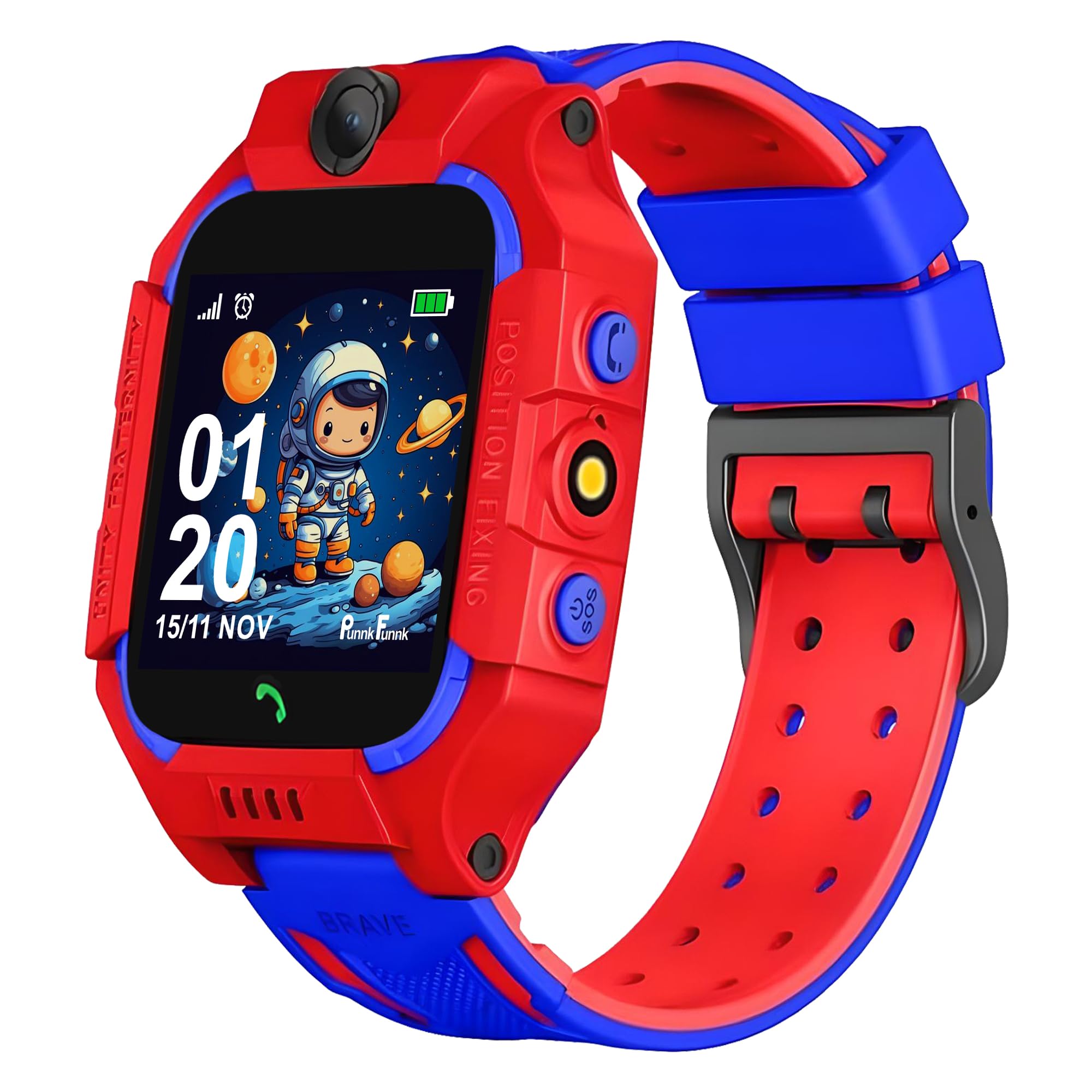 PunnkFunnk Q18 Kids Calling Smart Watch for Boys & Girls | 2-Way Voice Calling & Message | Sim Card | Selfie Camera | Parent Control App | Voice Chat | Long Battery Life | LBS Location Tracking (Red)-image-24