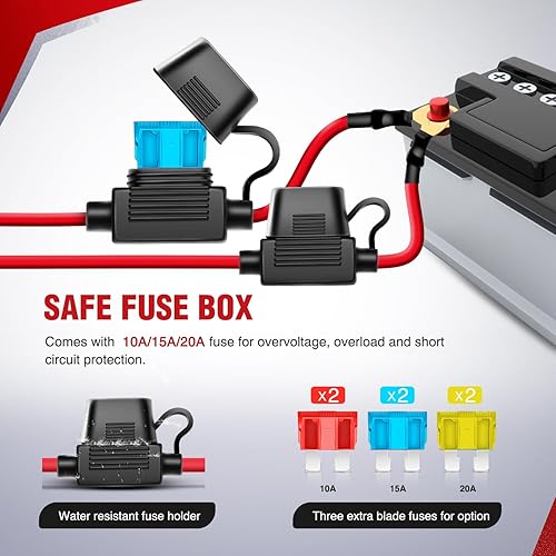 Miniatura 9 de Nilight Kit de arnés de cableado de barra de luz LED de 16 AWG, 12 V, encendidoapagado, interruptor basculante de 2 cuadras, panel de relé de