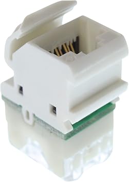 Siemon Universal Cat6 Angled Jack Module, White MX6-02