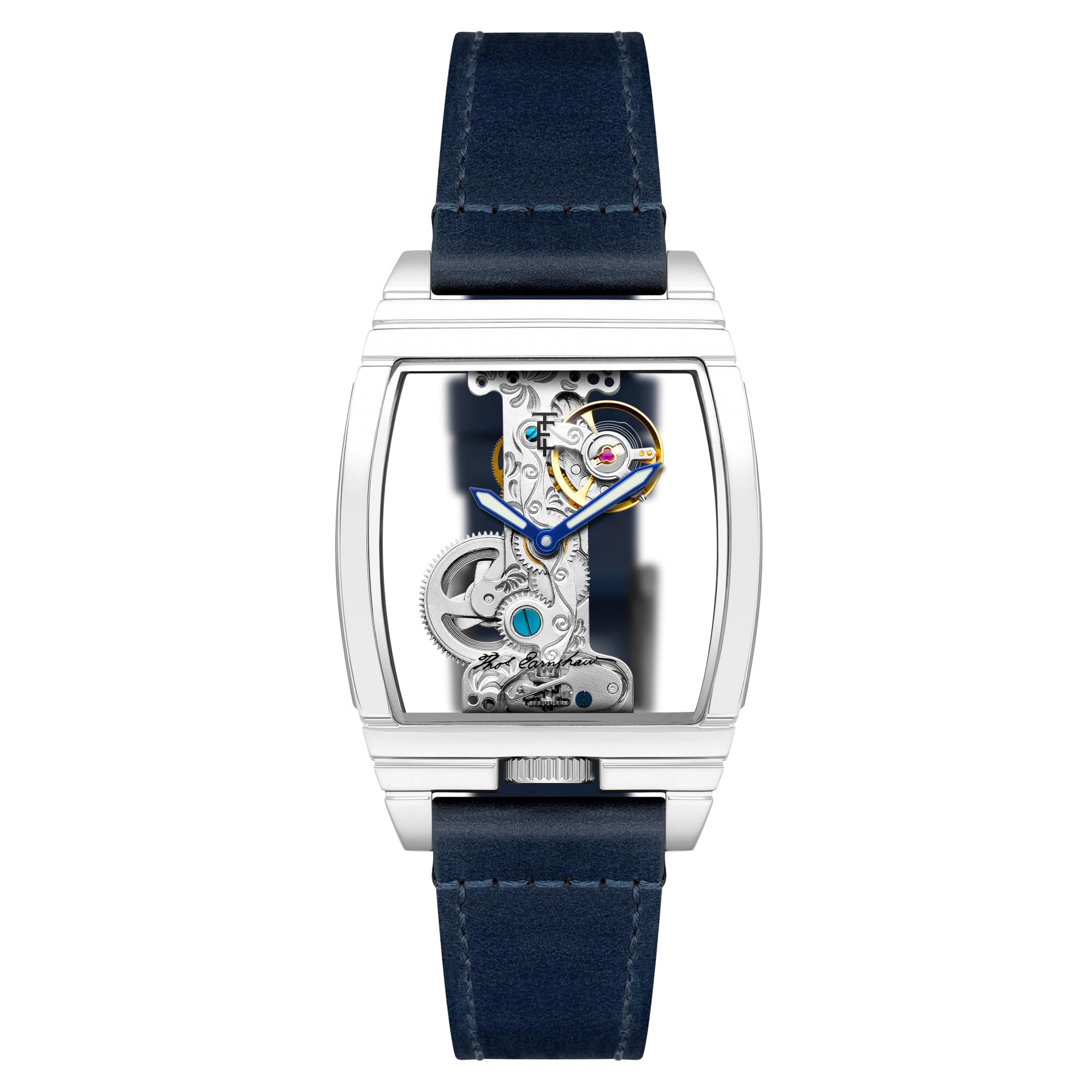 Thomas Earnshaw Discovery Wolver Bridge Mechanische Herrenuhr 36mm Lederband ES-8299