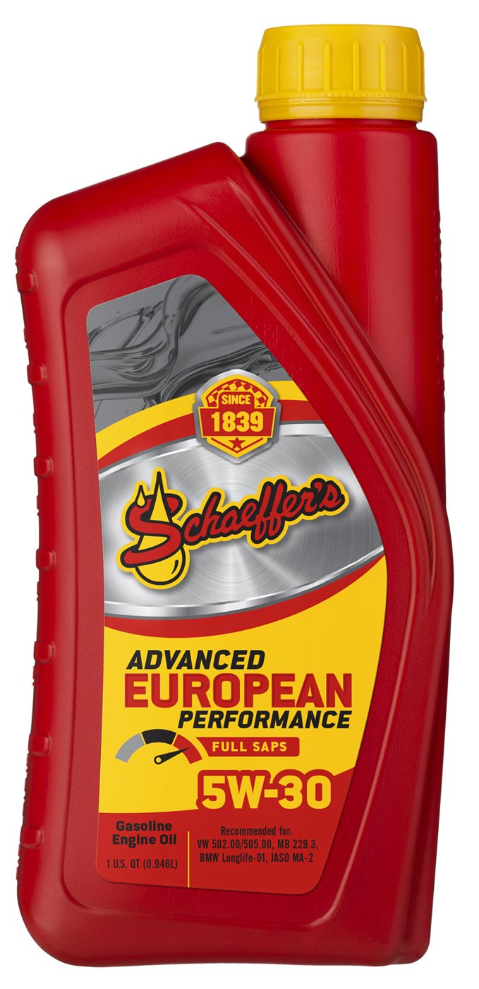 Schaeffer Manufacturing Co. 8007-012 Advanced European Performance Full SAPS 5W-30 Engine Oil, 1-Quart Bottle (Pack of 12)