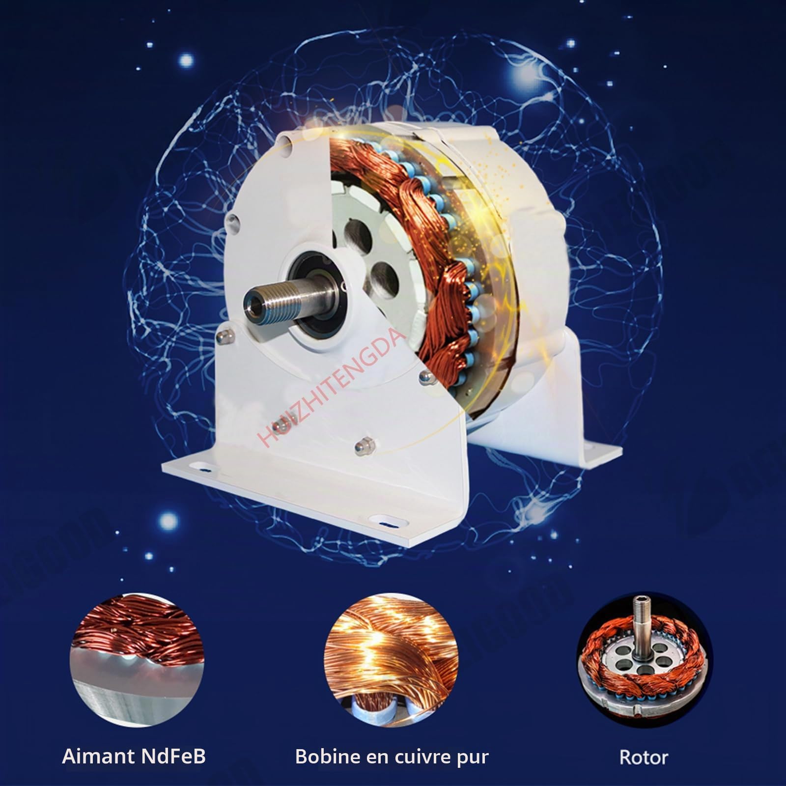 Générateur d'aimant Permanent sans engrenage, 12000W avec contrôleur 12V / 24V / 48V / 220 V Générateurs d'alternateur AC à Basse Vitesse avec Utilisation de Base pour Les éoliennes