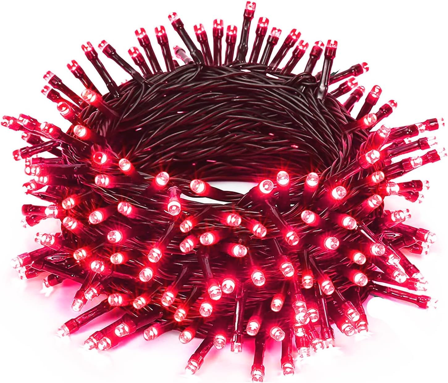 HULUBO Solar Fairy Lights Outdoor,100m 1000 LED Solar Garden Fairy Lights Waterproof with 8 Modes Solar Decorative Lights for Garden,Patio,Balcony,Xmas,Wedding,Party (red)