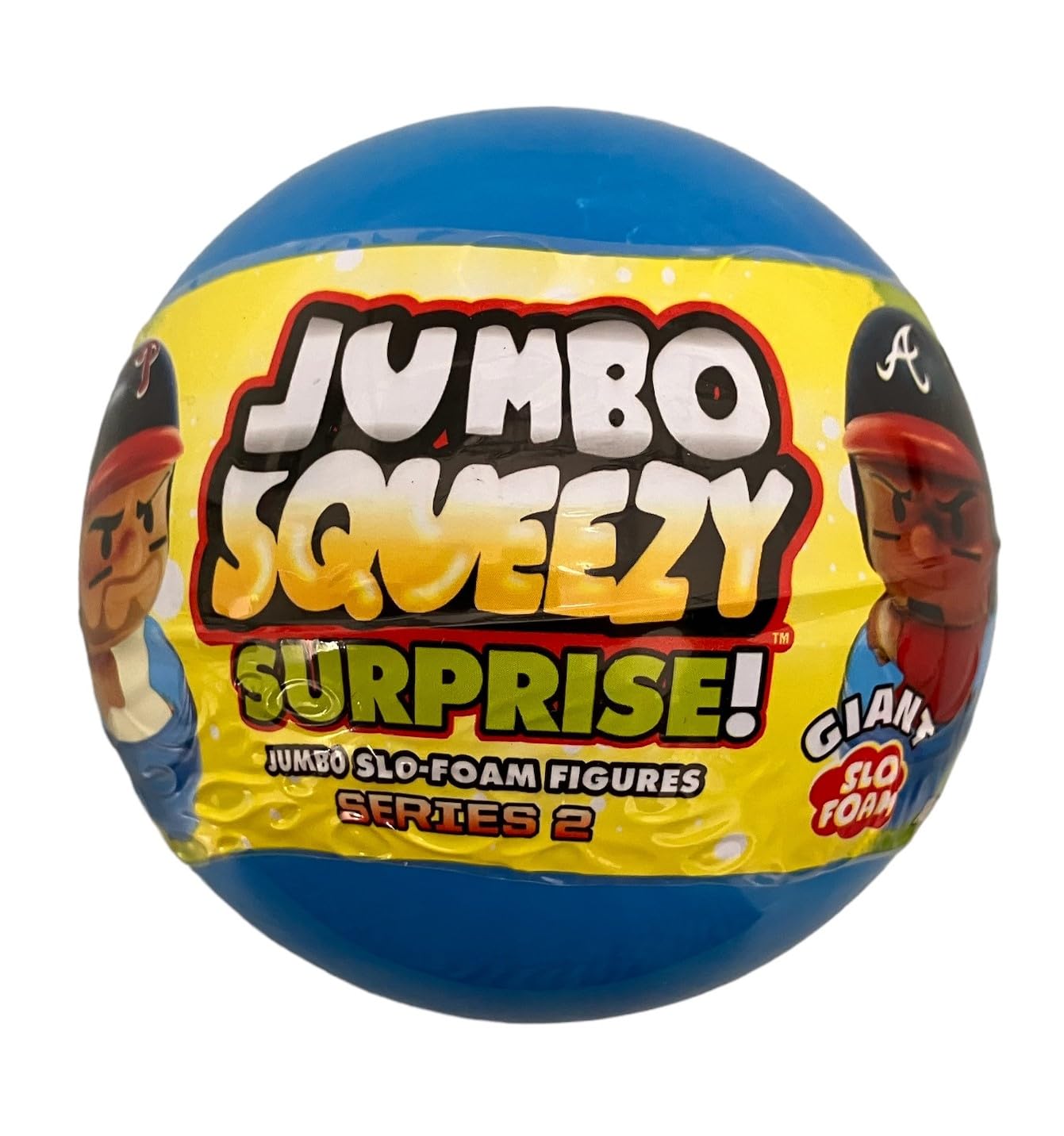 Party Animal 2022 Series 2 Jumbo Squeezy Surprise! One (1) Giant Capsule SqueezyMates MLB Figure, Team Colors, 4"" Tall, Large, SMML21