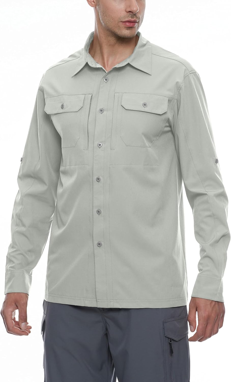 Little Donkey Andy Men's Utility Button Down Shirt - Image 2
