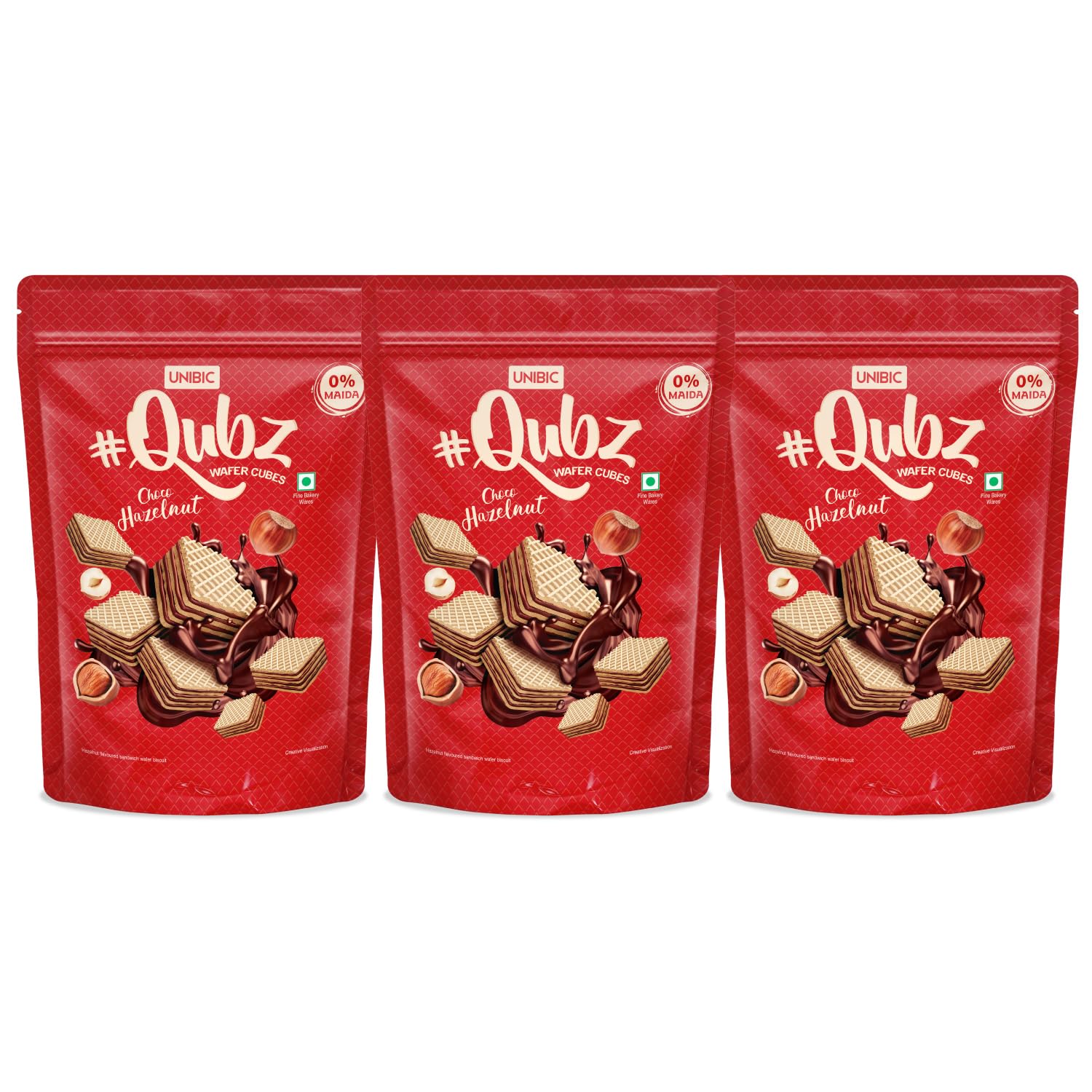 UnibicCubes Wafer Value Pack | Hazelnut Flavoured | Pack of 3
