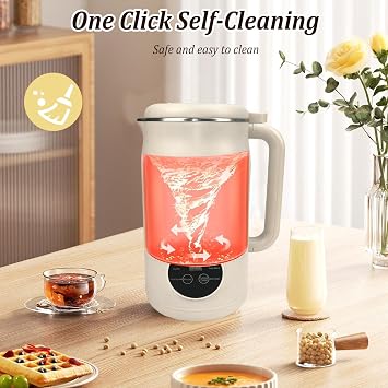 Nut Milk Maker 8 in 1,Baby Food Processor,1200ml Automatic Soy Milk Maker,Stainless Steel Plant Milk Machine with Delay Start, Self-Cleaning for Almond/Oat Milk, Soups & Porridges