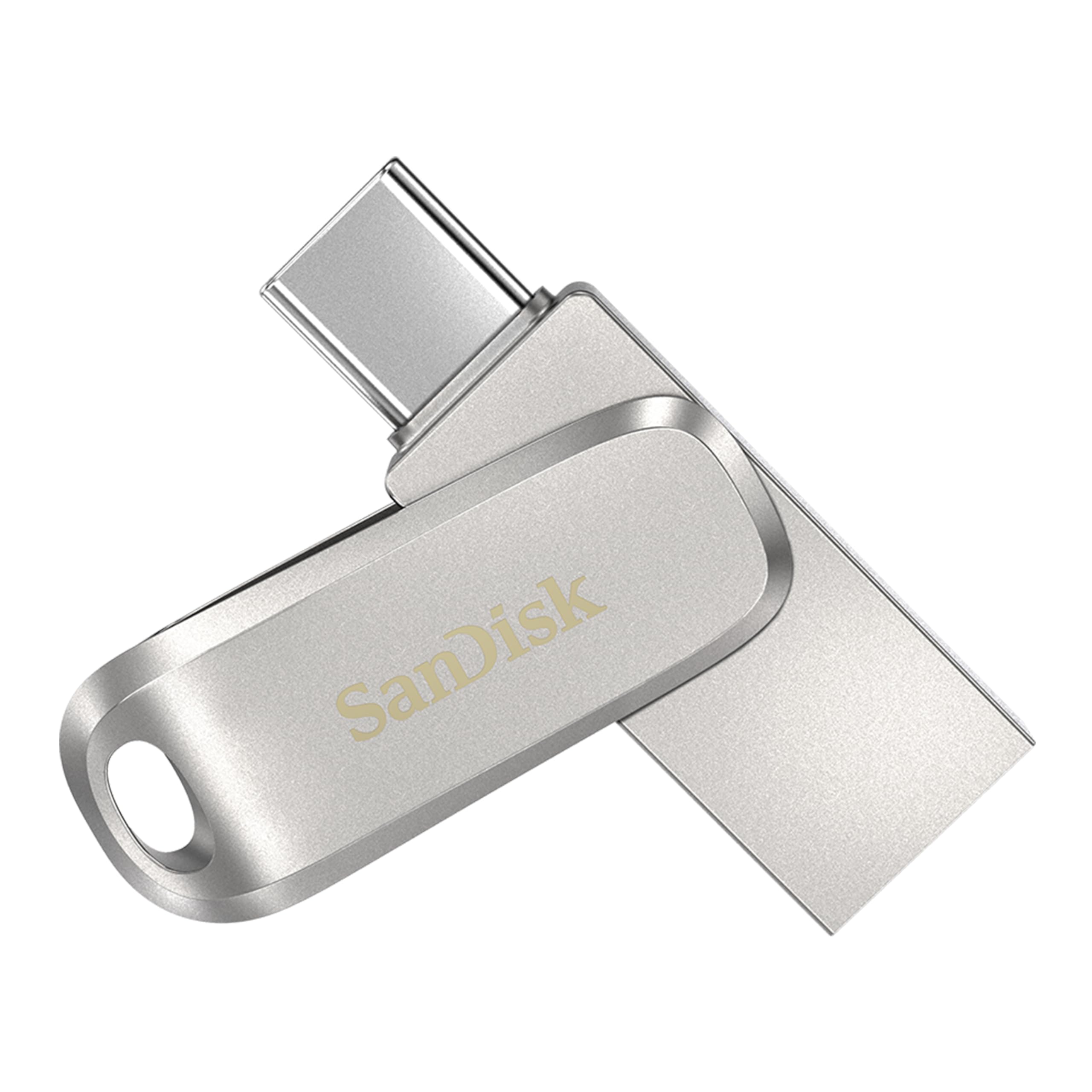 SanDisk Ultra Dual Drive Luxe USB_c Type-C 512GB, OTG, Upto 400MB/S, Pendrive, Silver, 5Y Warranty (SDDDC4-512G-I35)