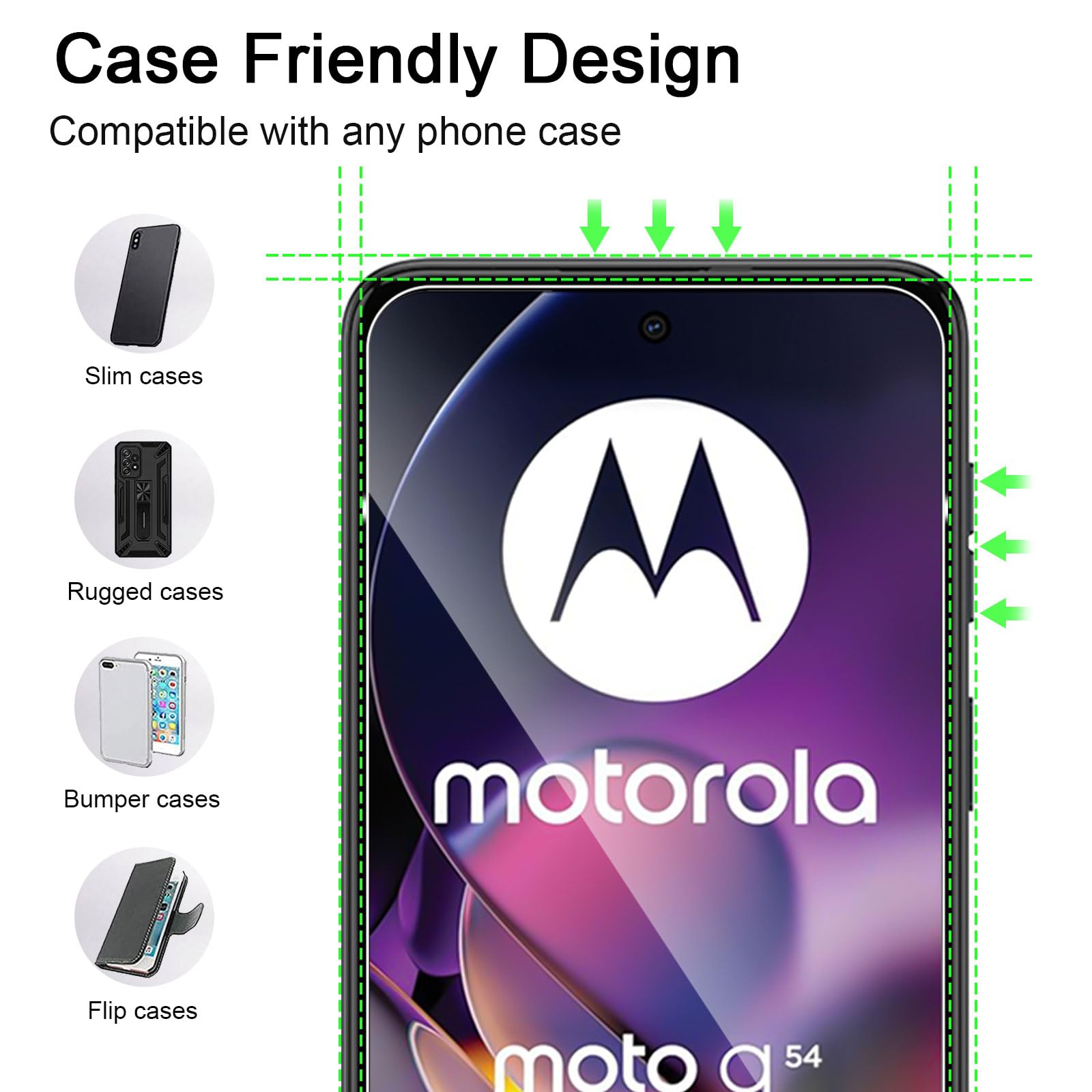 Vetro Temperato PER Motorola Moto G54 5G 6.5 "MotoG54 G 54 - Foto 8