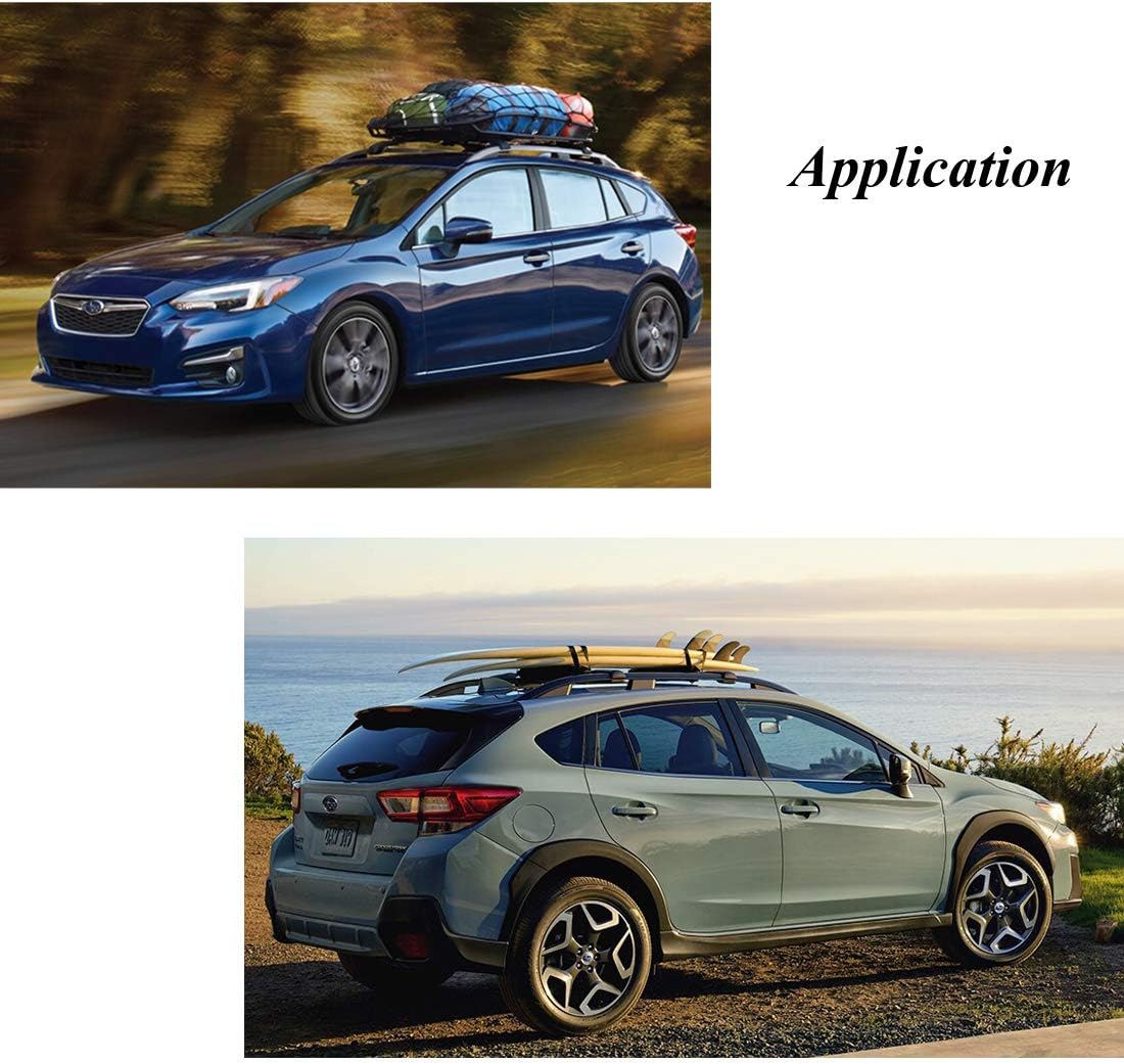 Free Shipping Over $50 Tata.Meila Roof Rack Cross Bars for 2018 - 2021 Subaru Crosstrek Compatible & 2017 - 2021 Subaru Impreza, Aluminum Alloy Cargo Rack Rooftop Luggage Carrier Crossbars, Black, 2018-2021
