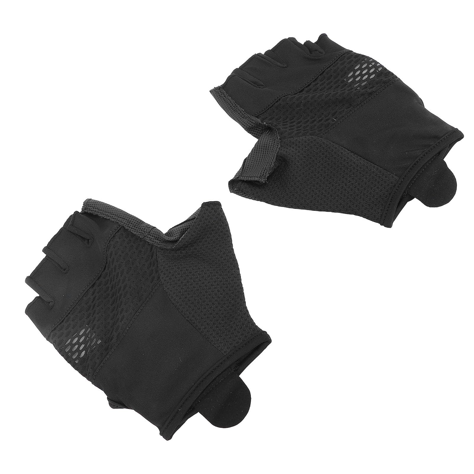 Gants de Cyclisme Noirs Demi-Doigt Respirant antidérapant Absorbant Les Chocs Gants de vélo pour vélo de Route été matériau en Fibre de polyuréthane de qualité supérieure