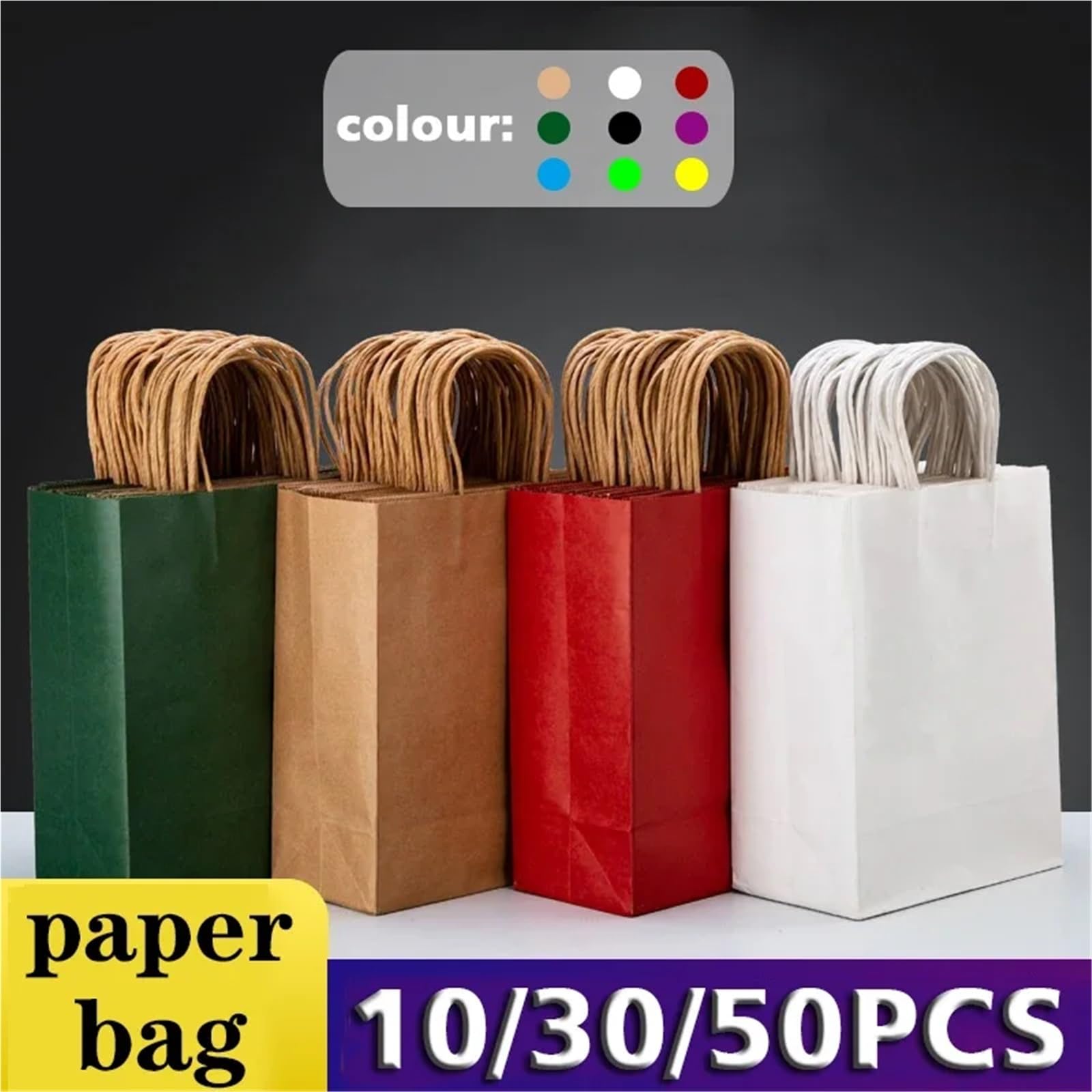 Sac cadeau de fête Noël avec poignée Pour Fête Mariage
