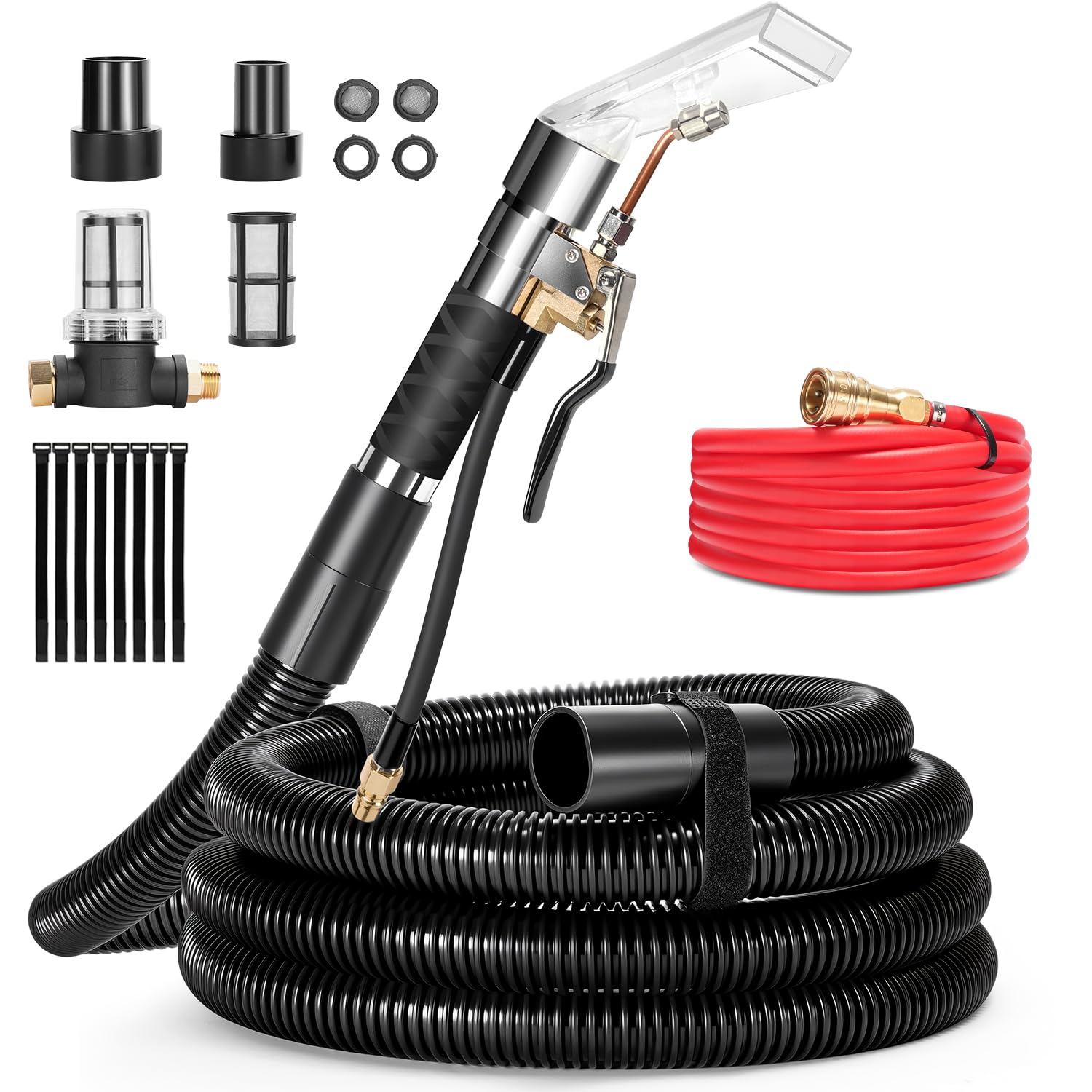 Extractor Attachment Kit for Shop Vac, Extractor Kit with Wand Hose Adapter Fit Carpet Sofa Car Cleaning for Home and Auto