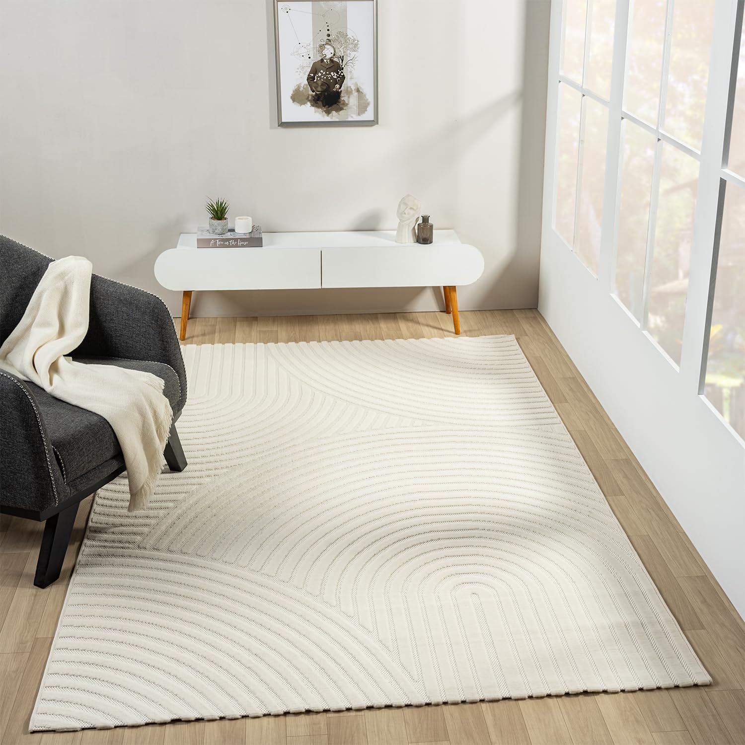 VIMODA Teppich Wohnzimmer Teppich Schlafzimmer 3D E Produktbild-Vorschau 13