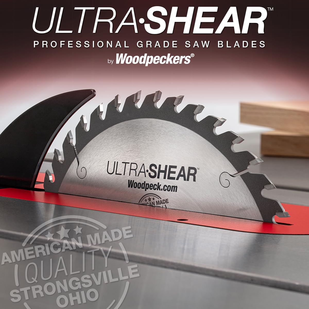 ATB Thin Kerf Combination Table Saw Blade, 10 Inch, 40T, 5/8" Arbor, 3/32" Kerf, USA Made, Optimized for Cross-Cut & Ripping - US1040ATBTK