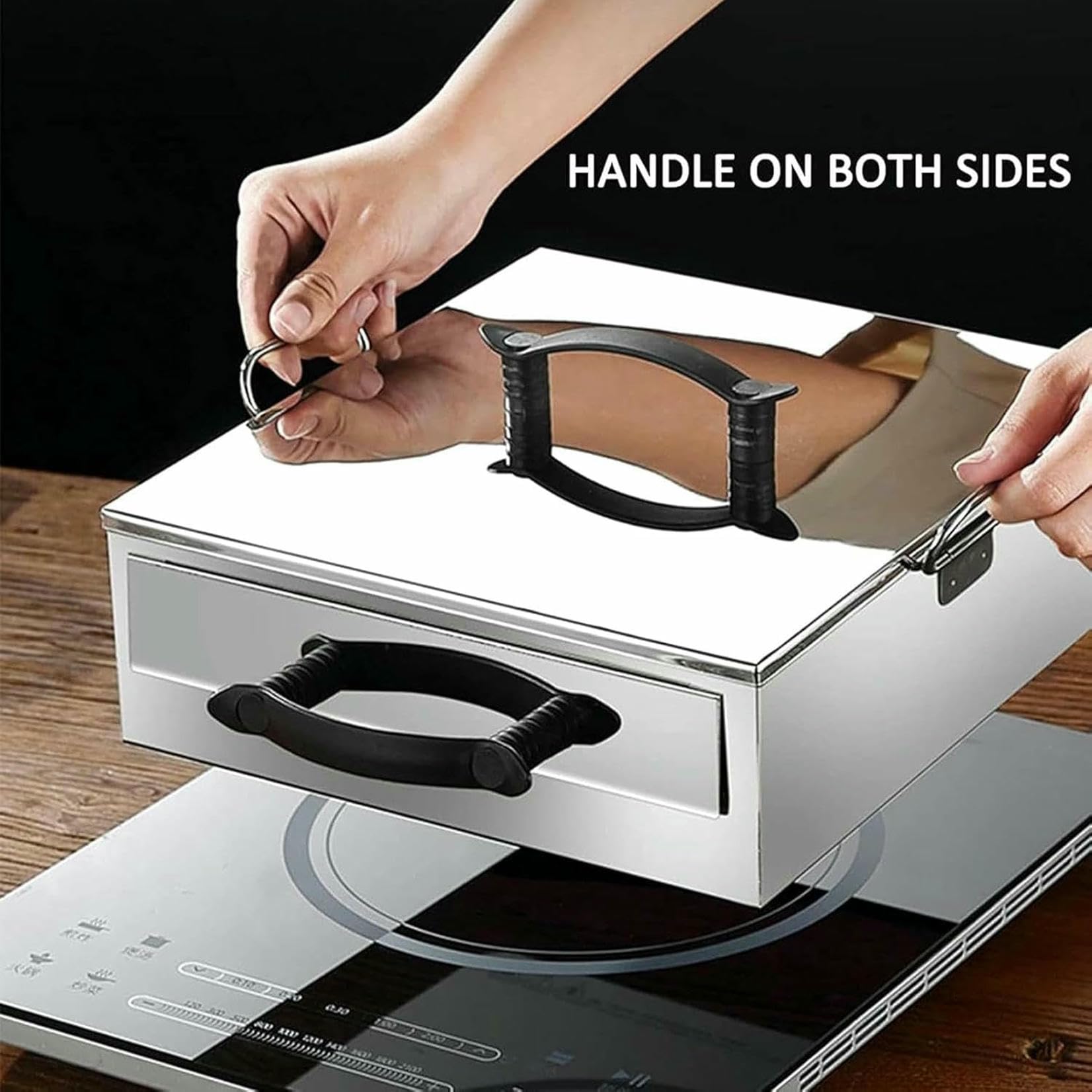 Reisnudelbrötchen-Maschine, 2-lagiger kantonesischer Kocher mit 3 Edelstahl-Tabletts für Zuhause Dämpfen und Kochen Asiatische Küche