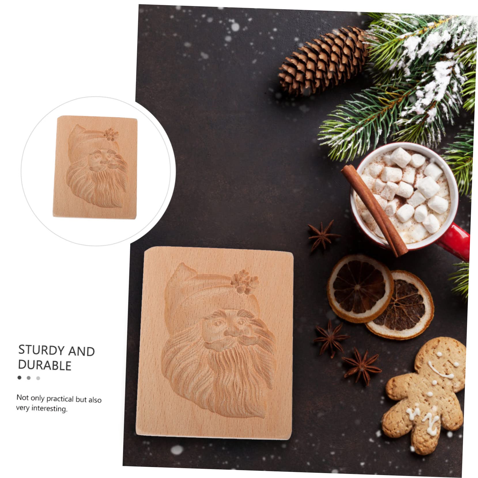 IMIKEYA 3 Stk Ausstecher Aus Holz Backen Kuchen Plätzchen Eins Keksschneider Fondant Mann Urlaub Weihnachten Grad Weihnachtsbackform Cartoon-kekse Schimmel Keksform Backzubehör