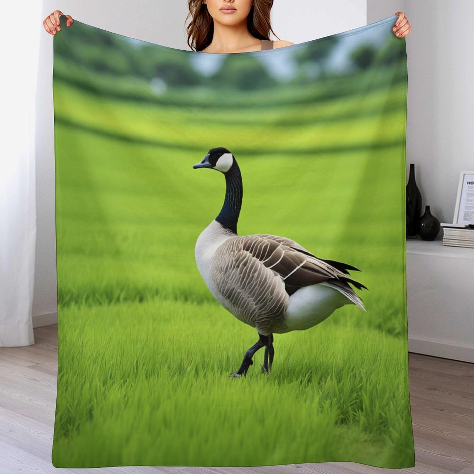 Couverture Polaire Oie Chaude pour Lit Fini le Froid avec la Flannel Douce