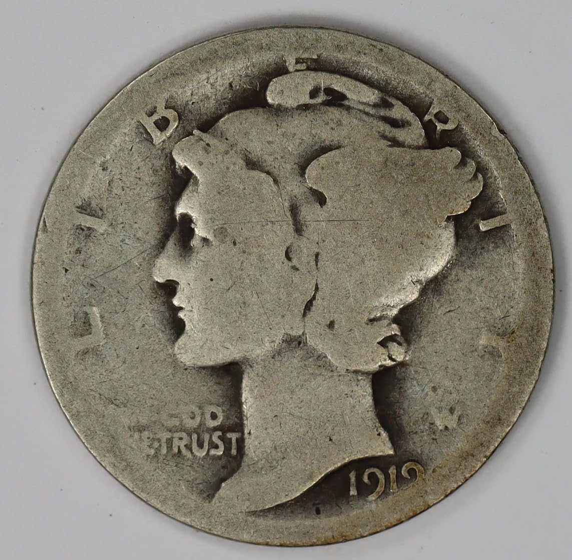 1919 Winged Liberty Head or "Mercury" (90% Silver) Dime