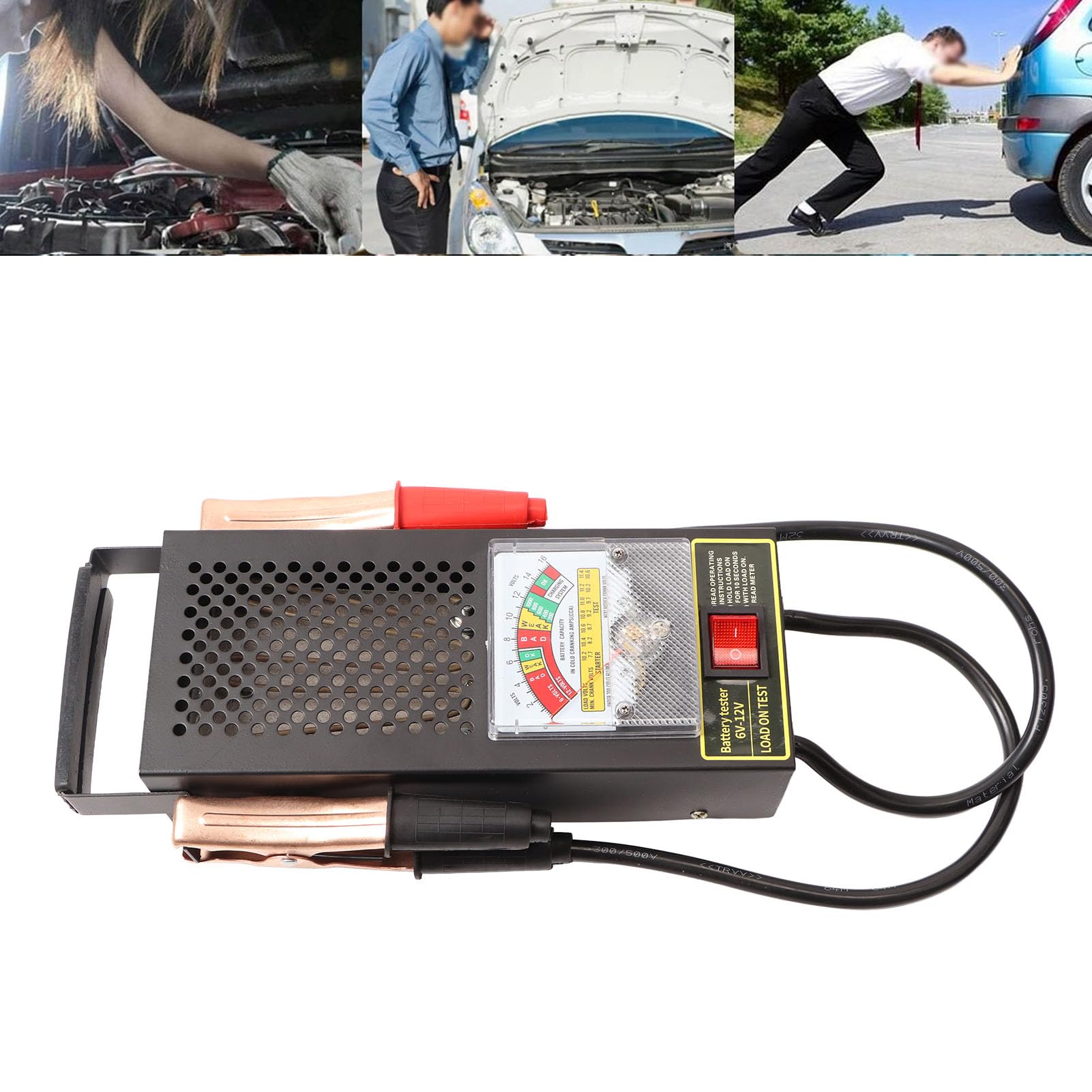 Tester per Batterie per Auto, Sistema di Ricarica da 6 V a 12 V, Analizzatore di Batterie per Auto Dal Design Multifunzionale per Batterie per Auto Elettriche, Adatto per