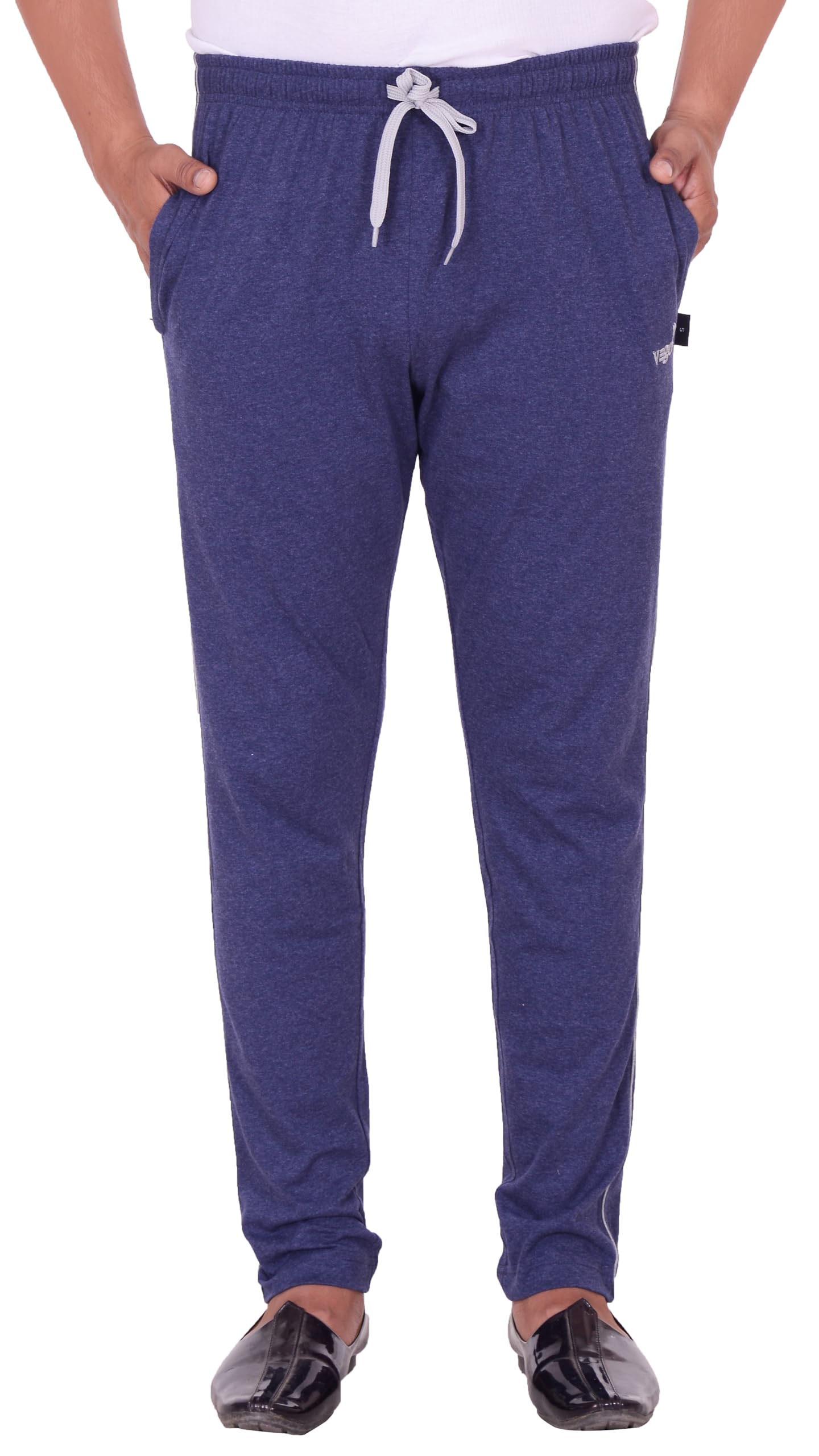 VEGO Men's Regular Fit Pure Cotton Black Plus Size Lower/Track Pants-image-23