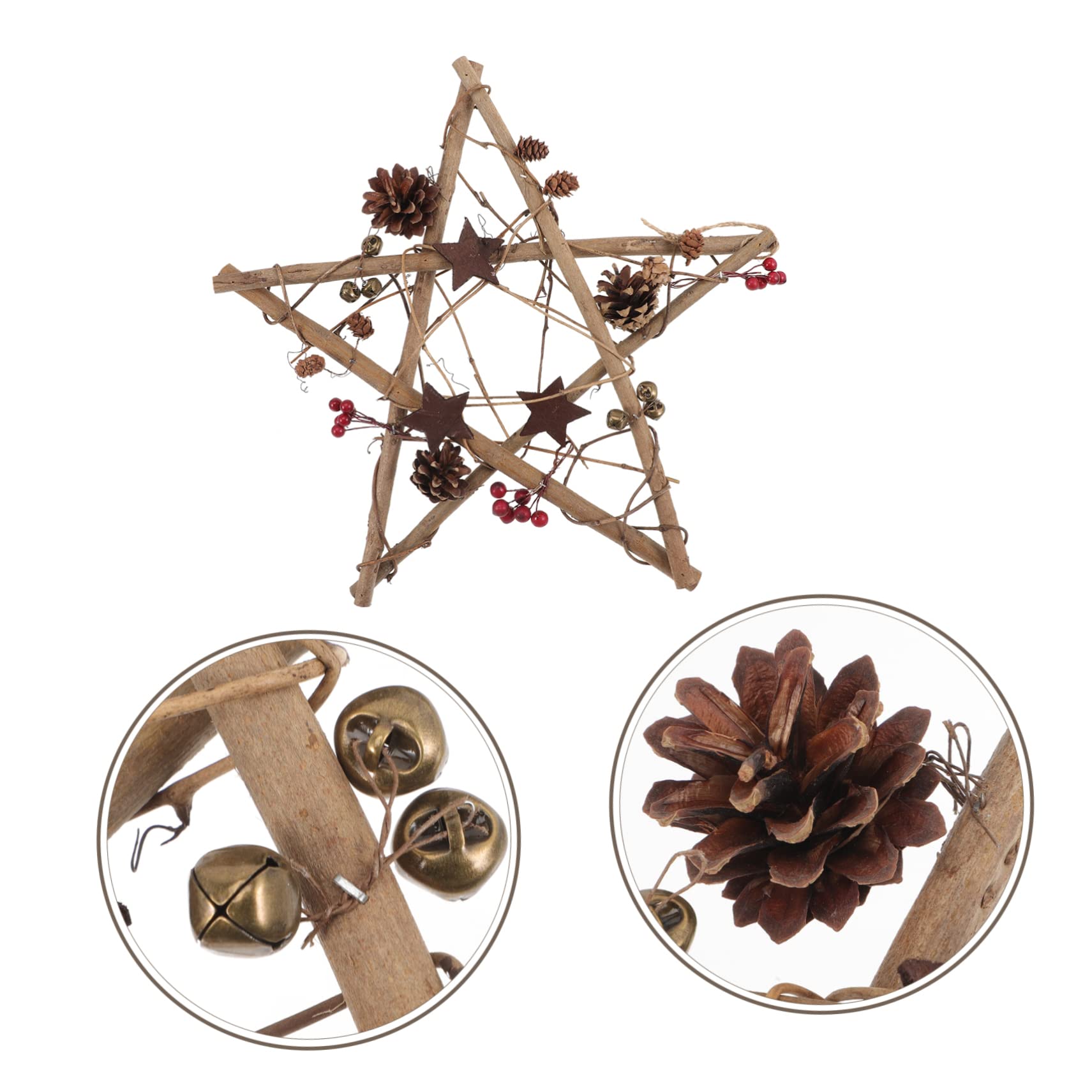 Cabilock Decorazione Forma di Stella per Albero di Natale Ciondolo da Appendere Ornamento Natalizio in Materiale Sicuro e Robusto Adatto per Decorare Albero di Natale Porta Muro e Altri